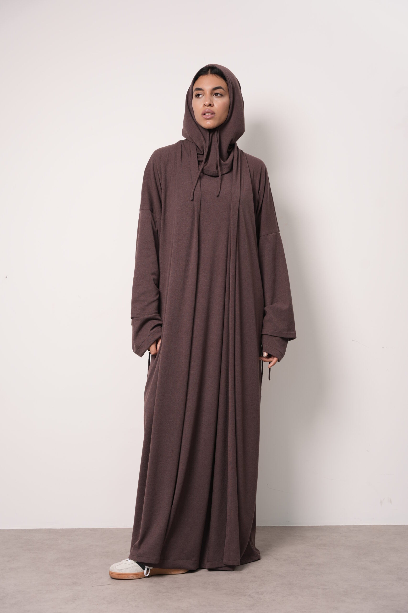 Abaya cardigan cozy Marron