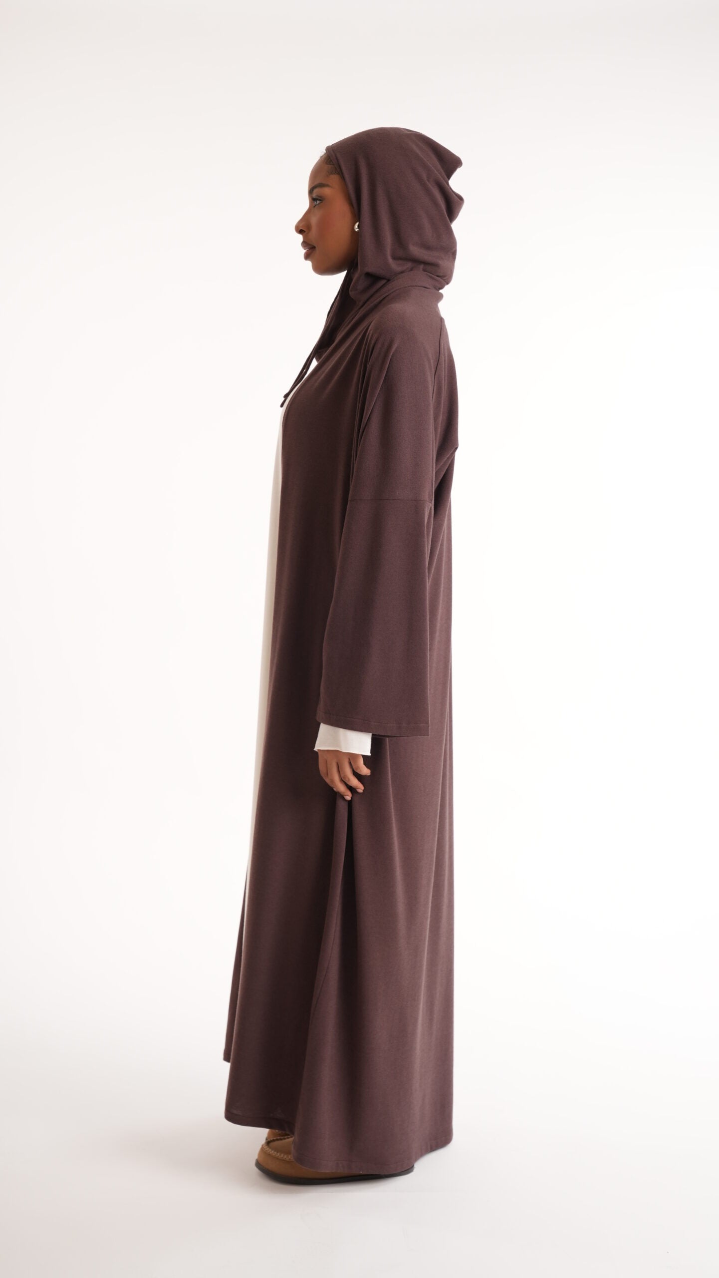 Abaya cardigan cozy Marron