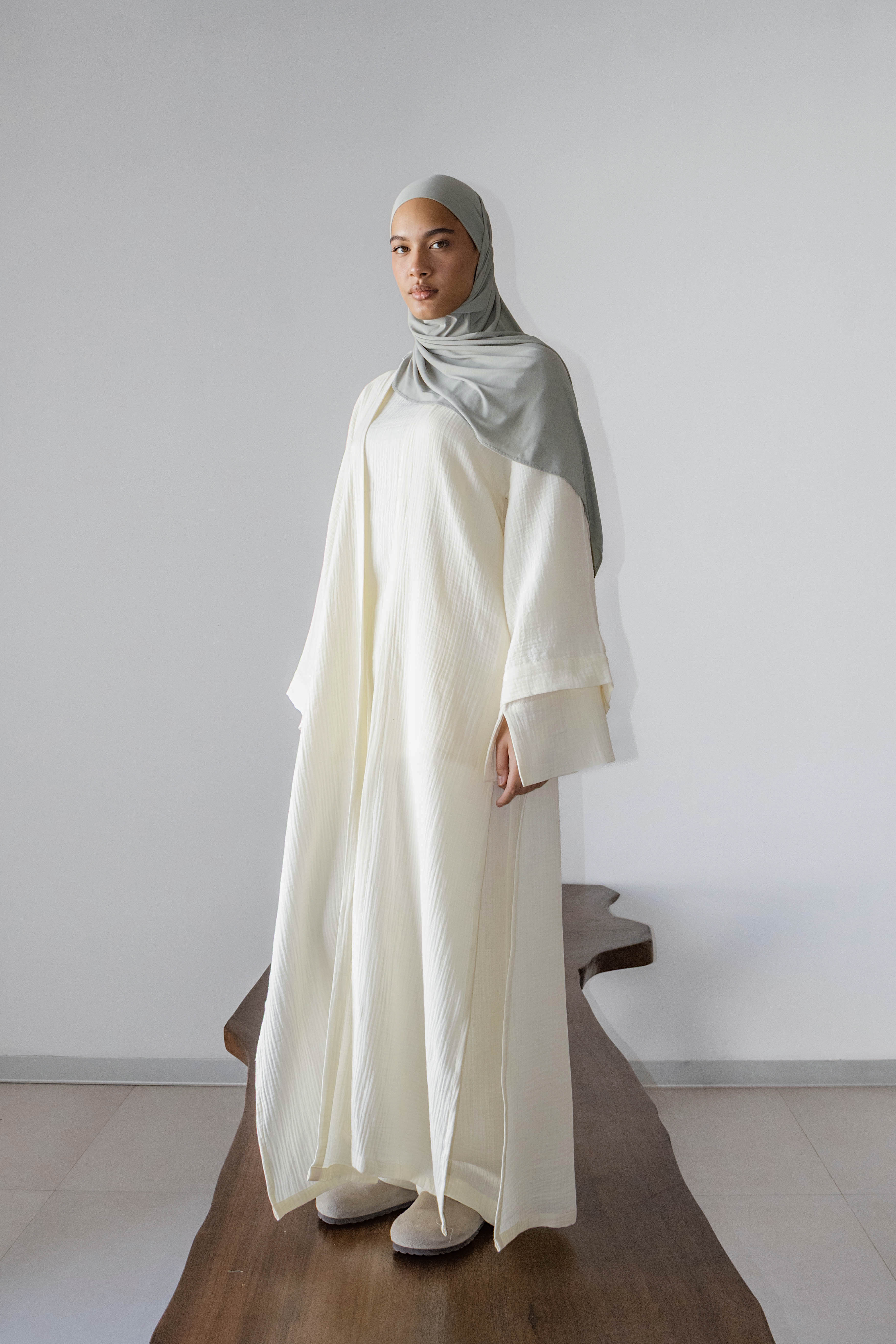 kimono Ossy Gaz de coton vanille