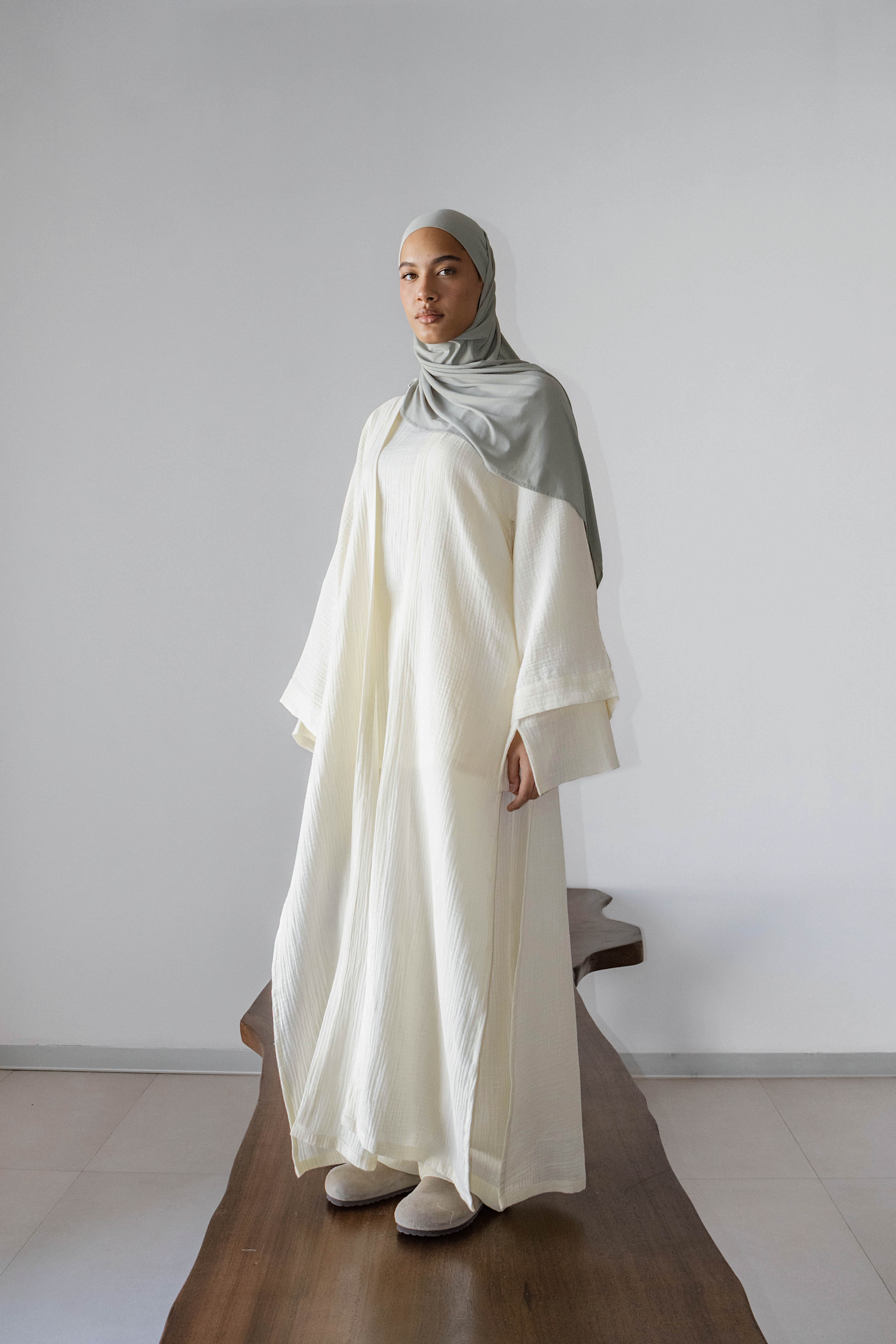kimono Ossy Gaz de coton vanille