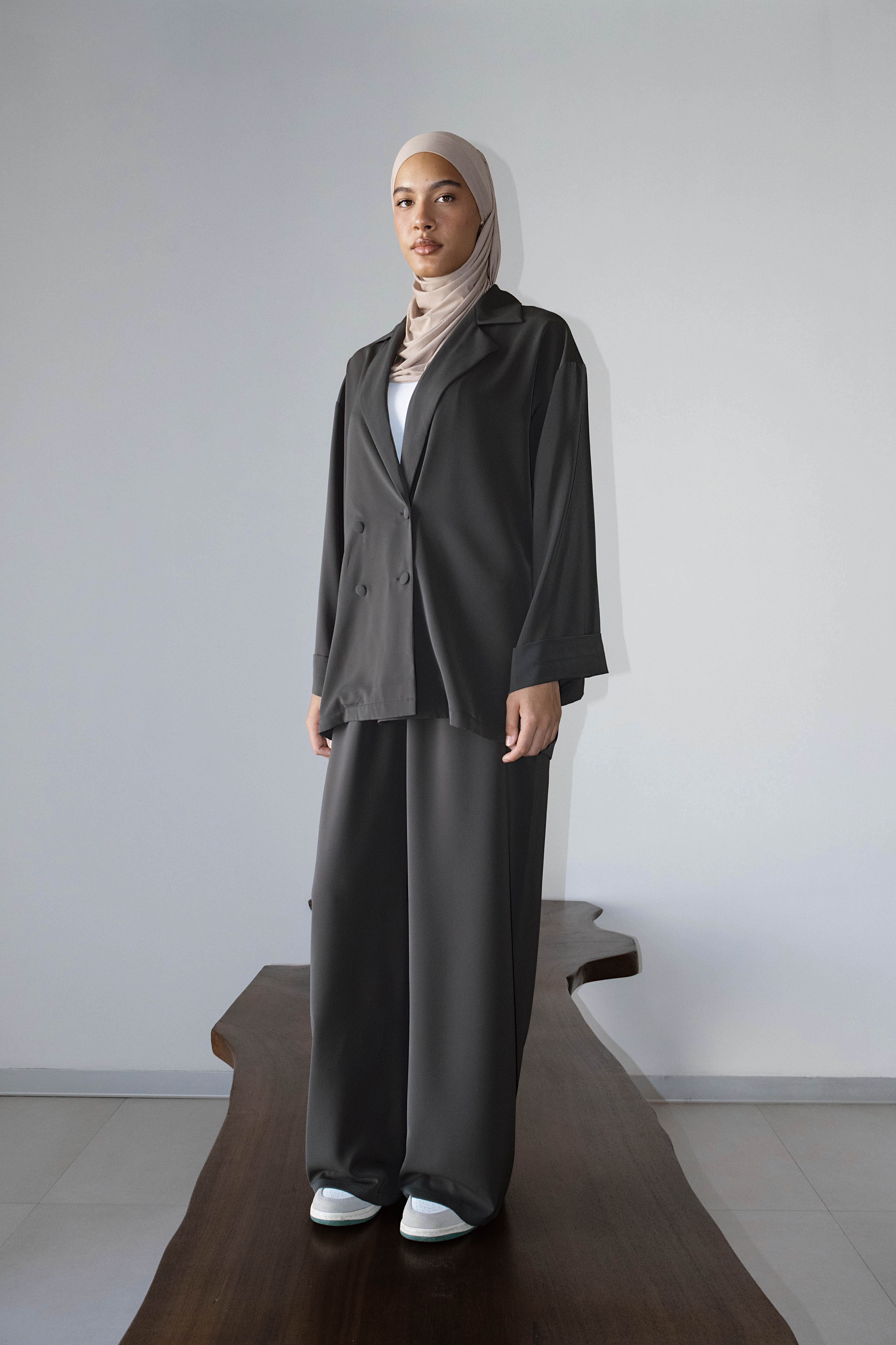 Veste croisée classy Kaki foncé