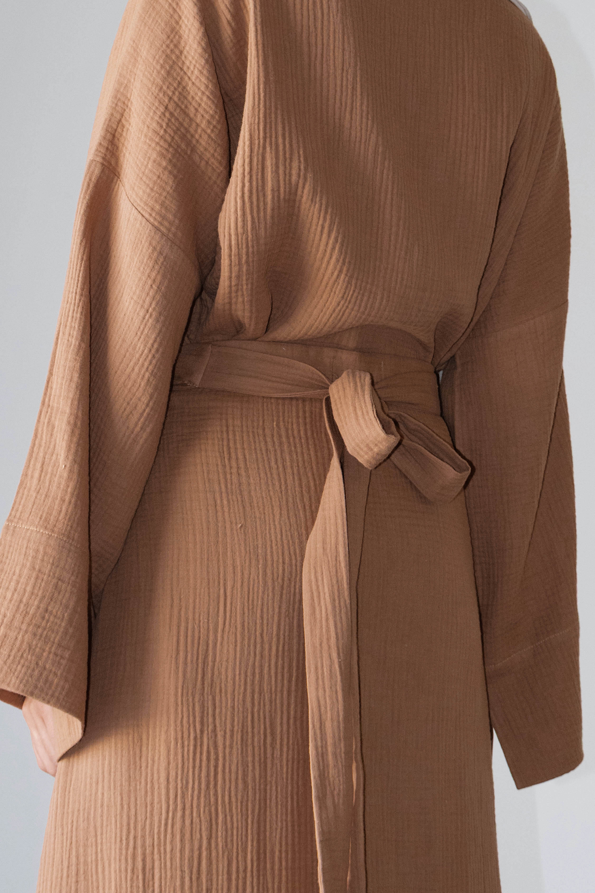 Jupe Sara gaz de coton terracotta