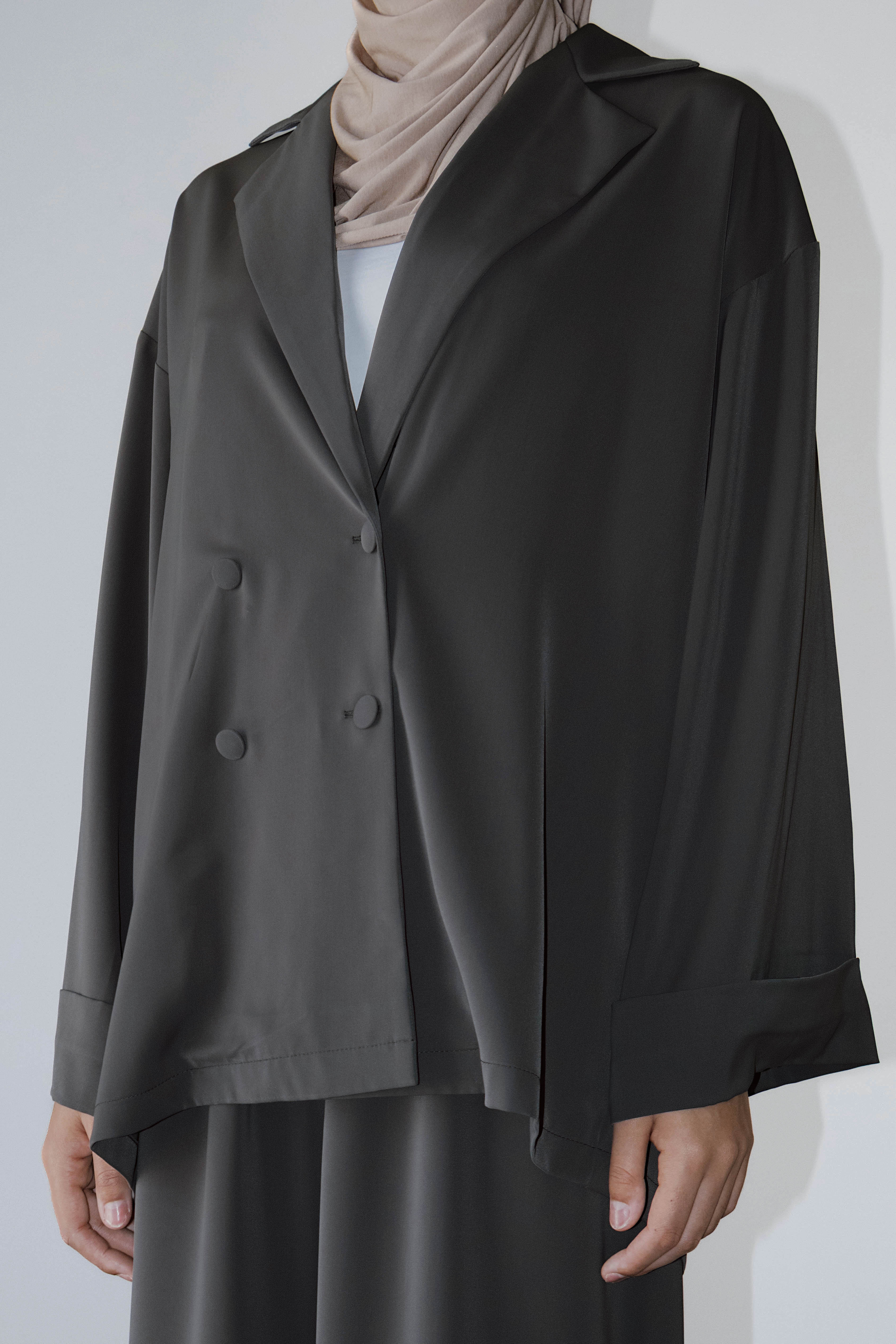 Veste croisée classy Kaki foncé