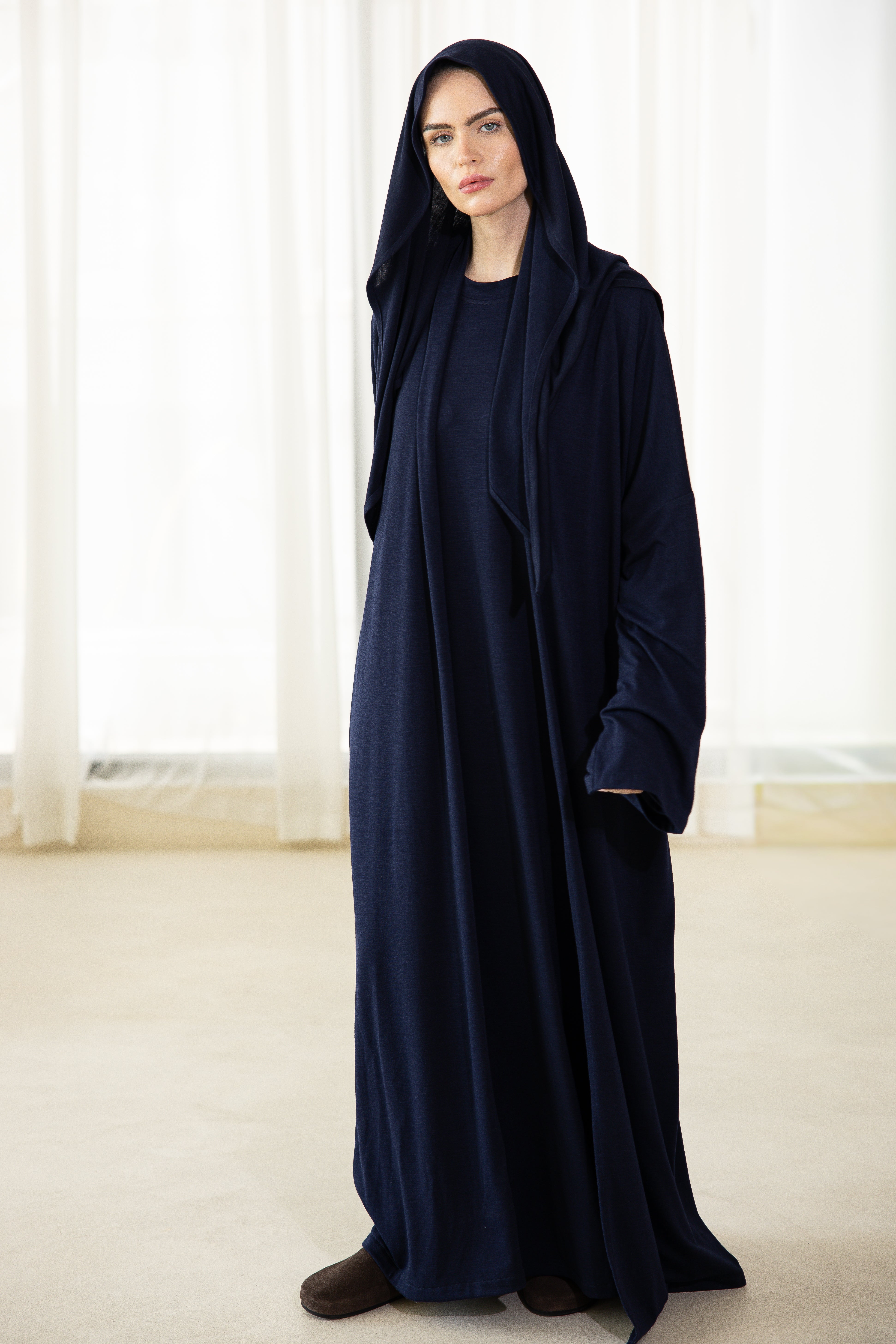Abaya cardigan cozy bleu nuit