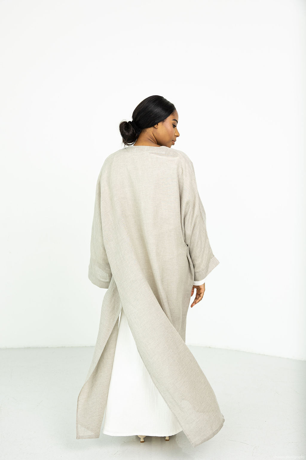 kimono Ossy Lin gris perle