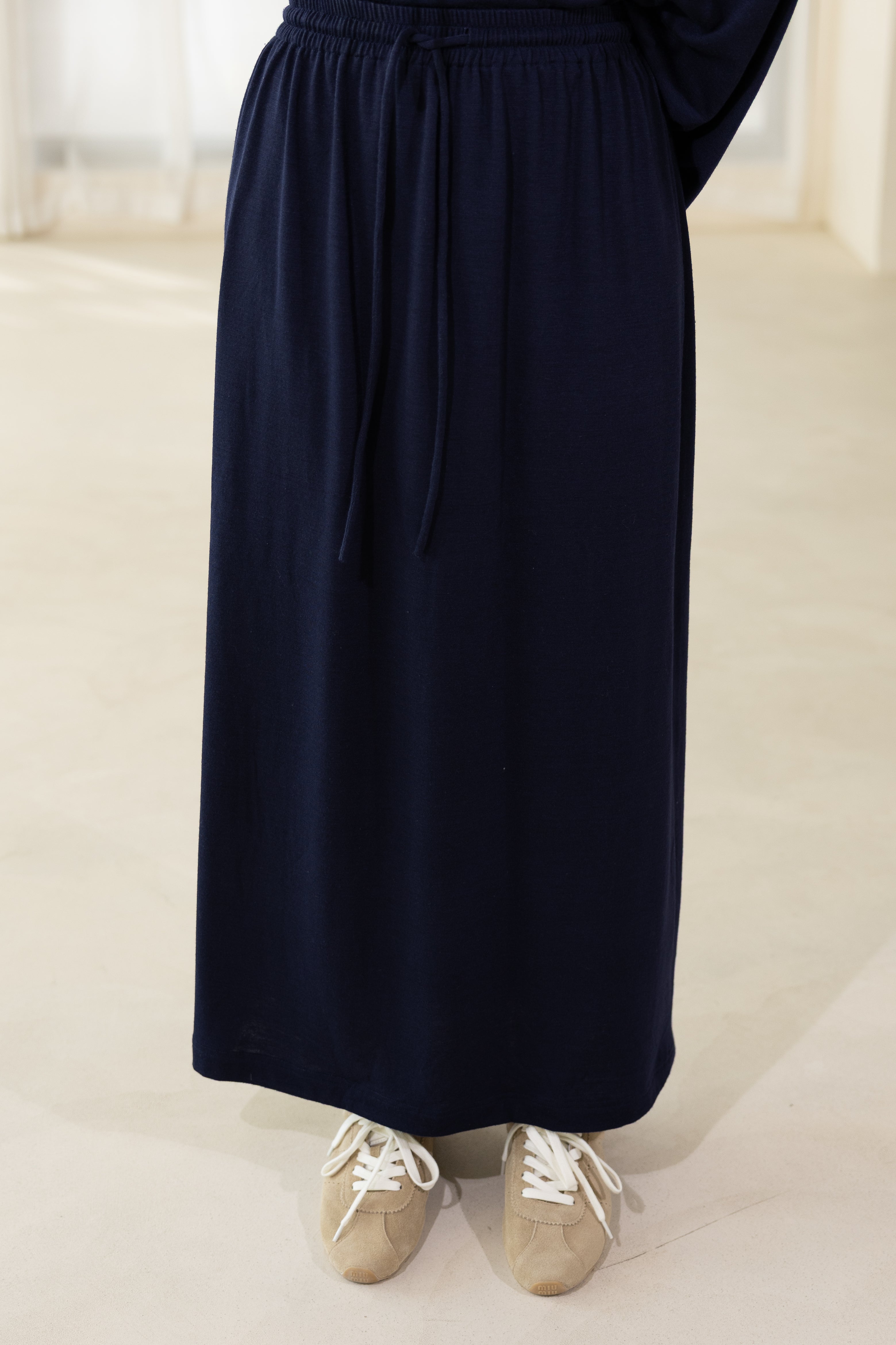 Jupe cocoon bleu nuit