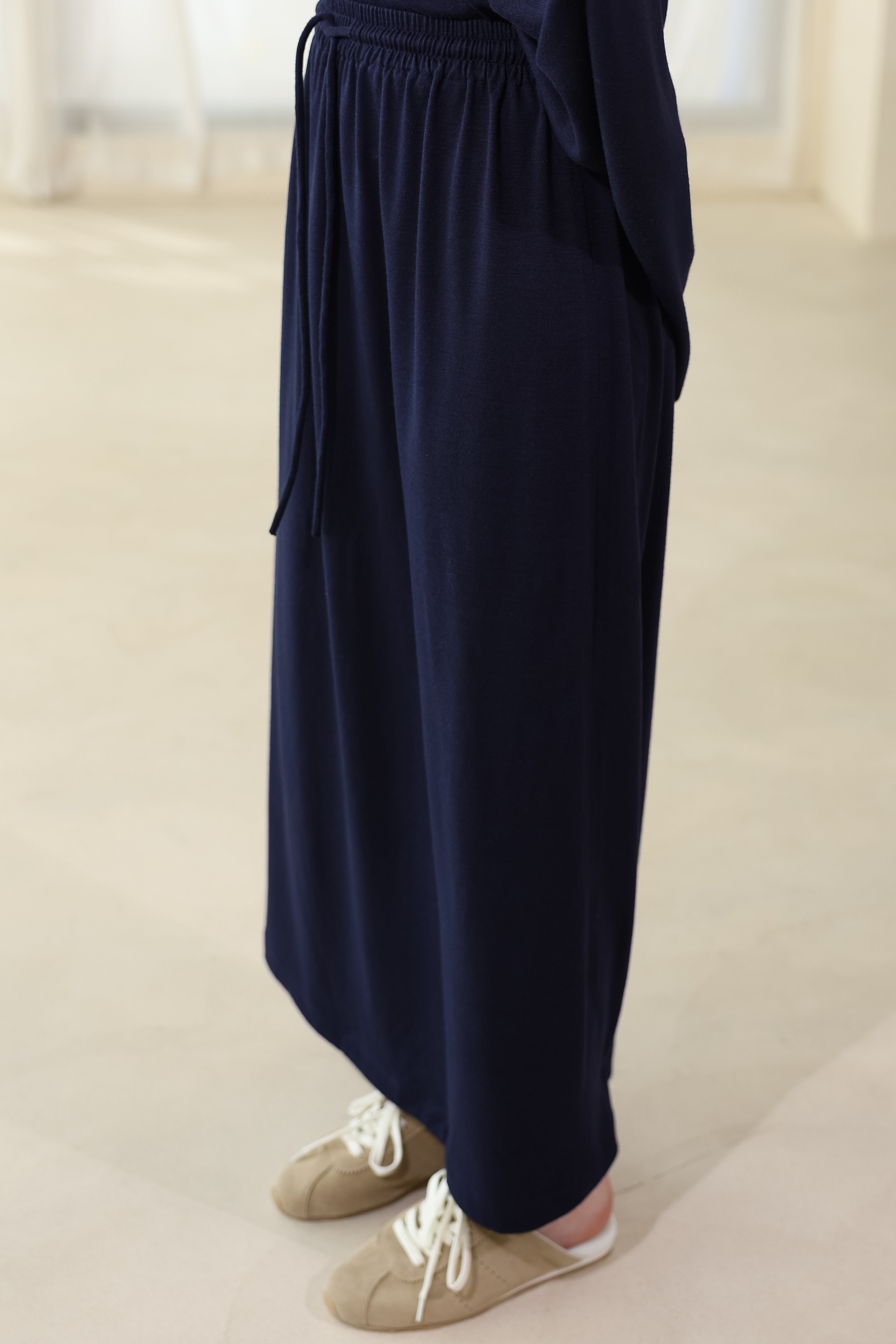 Jupe cocoon bleu nuit