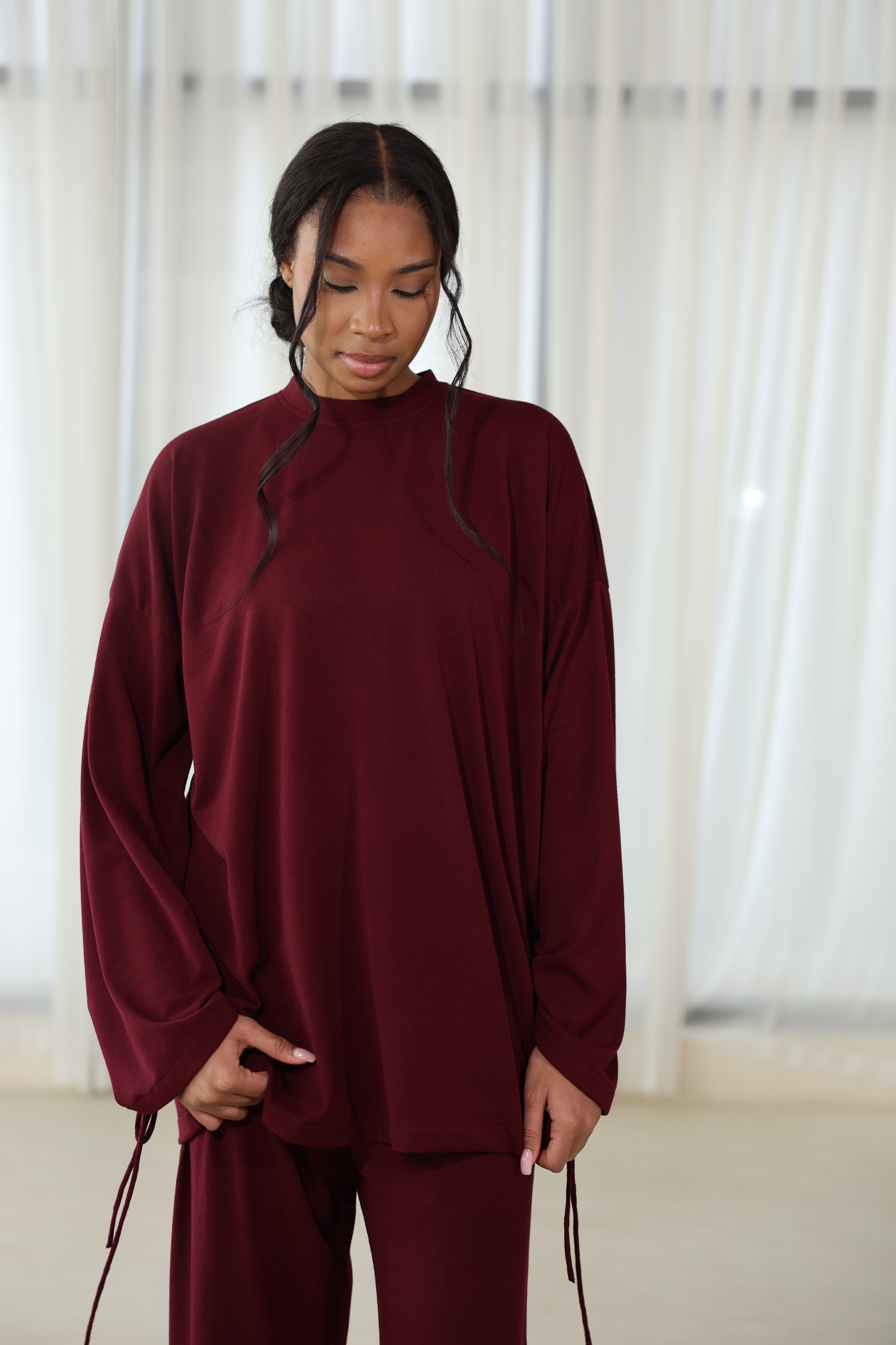 Pull cocoon burghundy