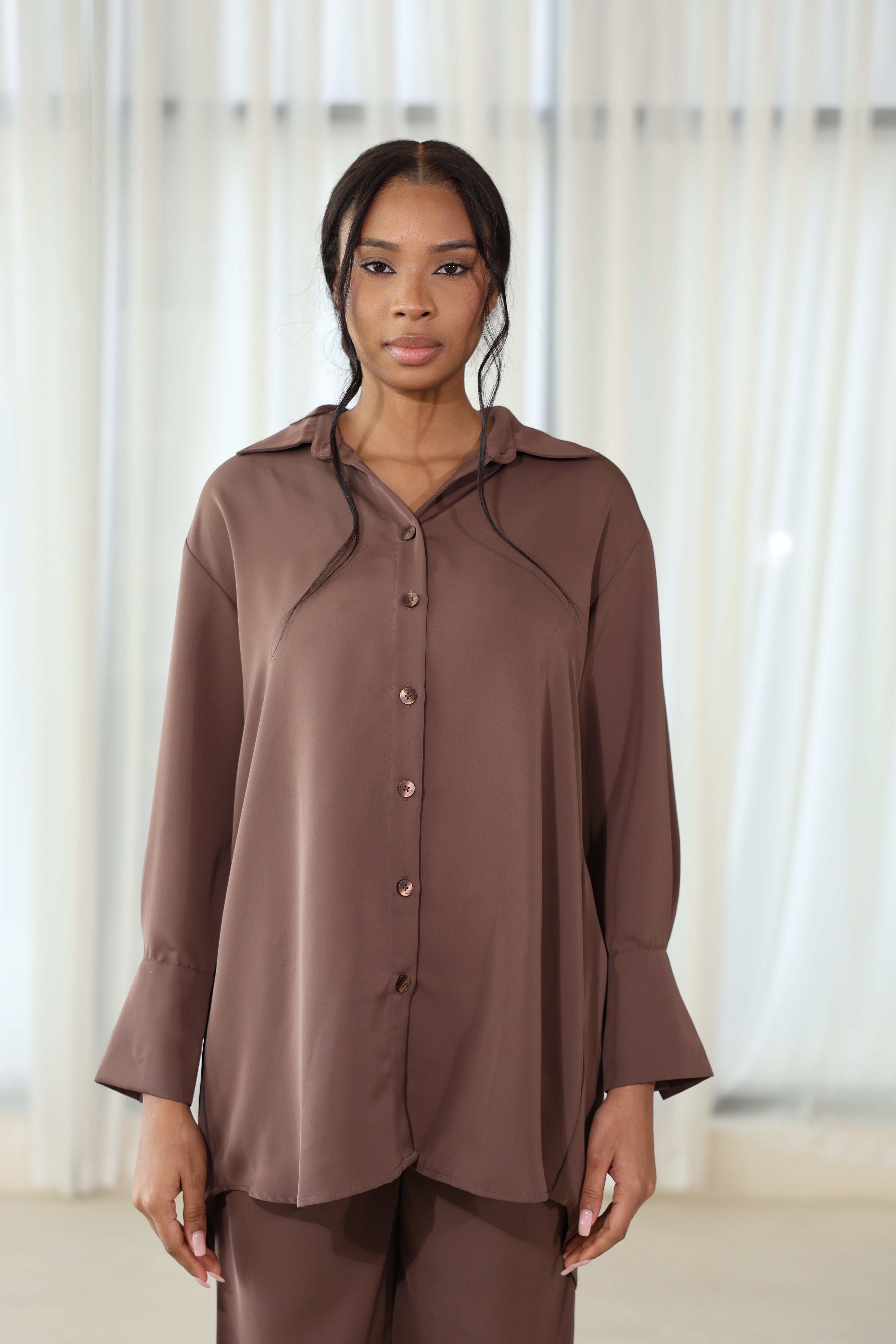 Pantalon YARA maron glacé