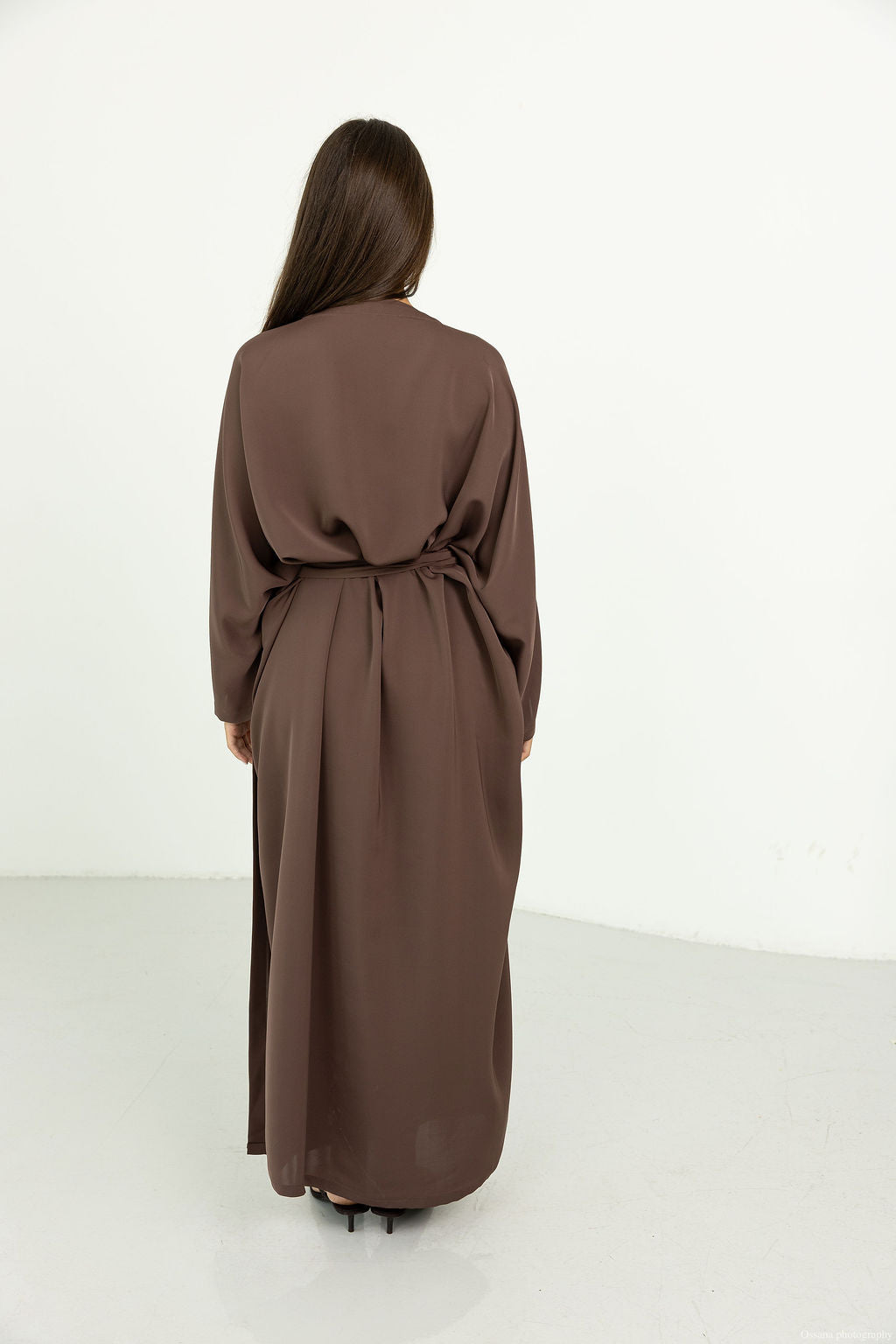 Robe abaya Nida Marron glacé