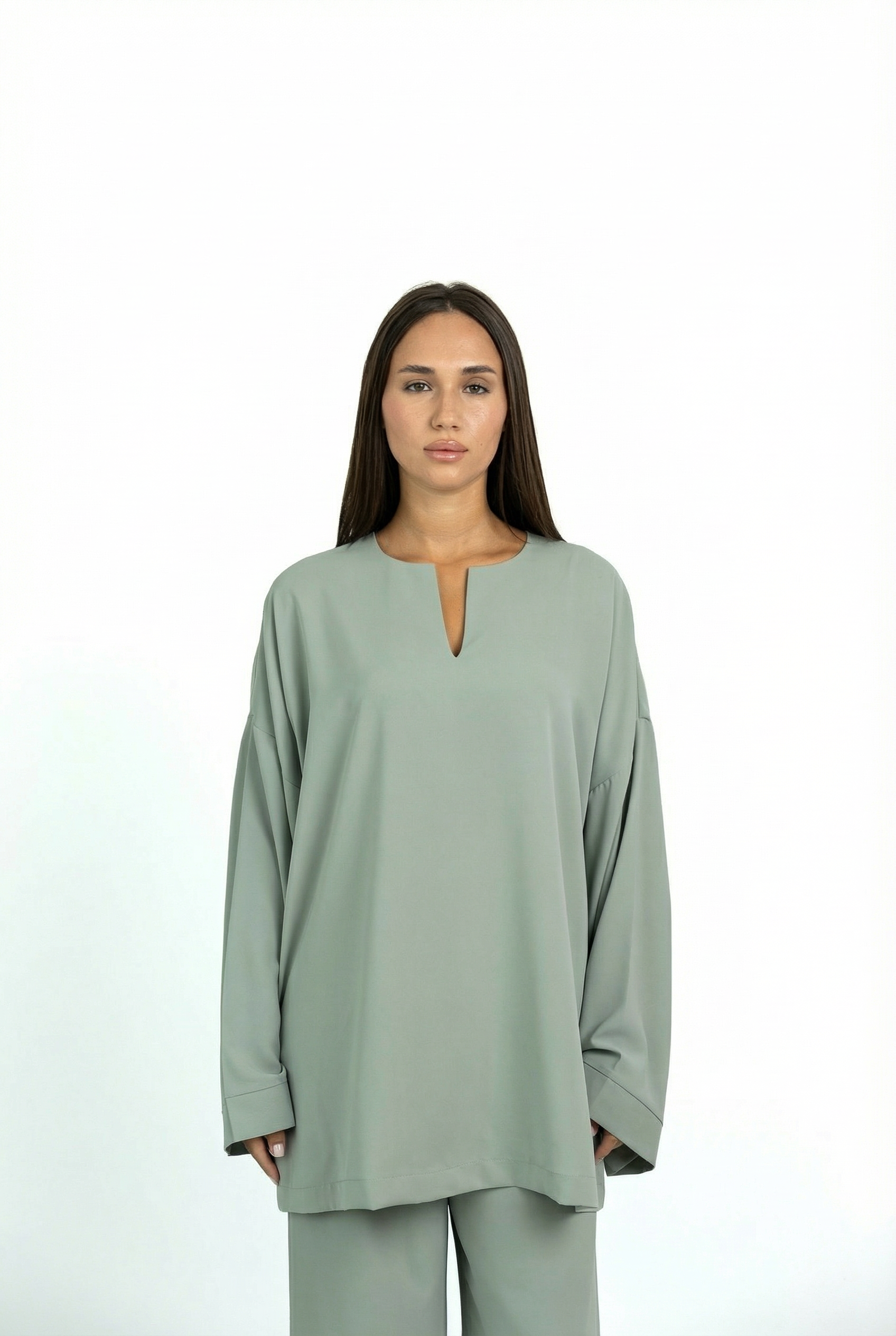 Top Meli vert gris