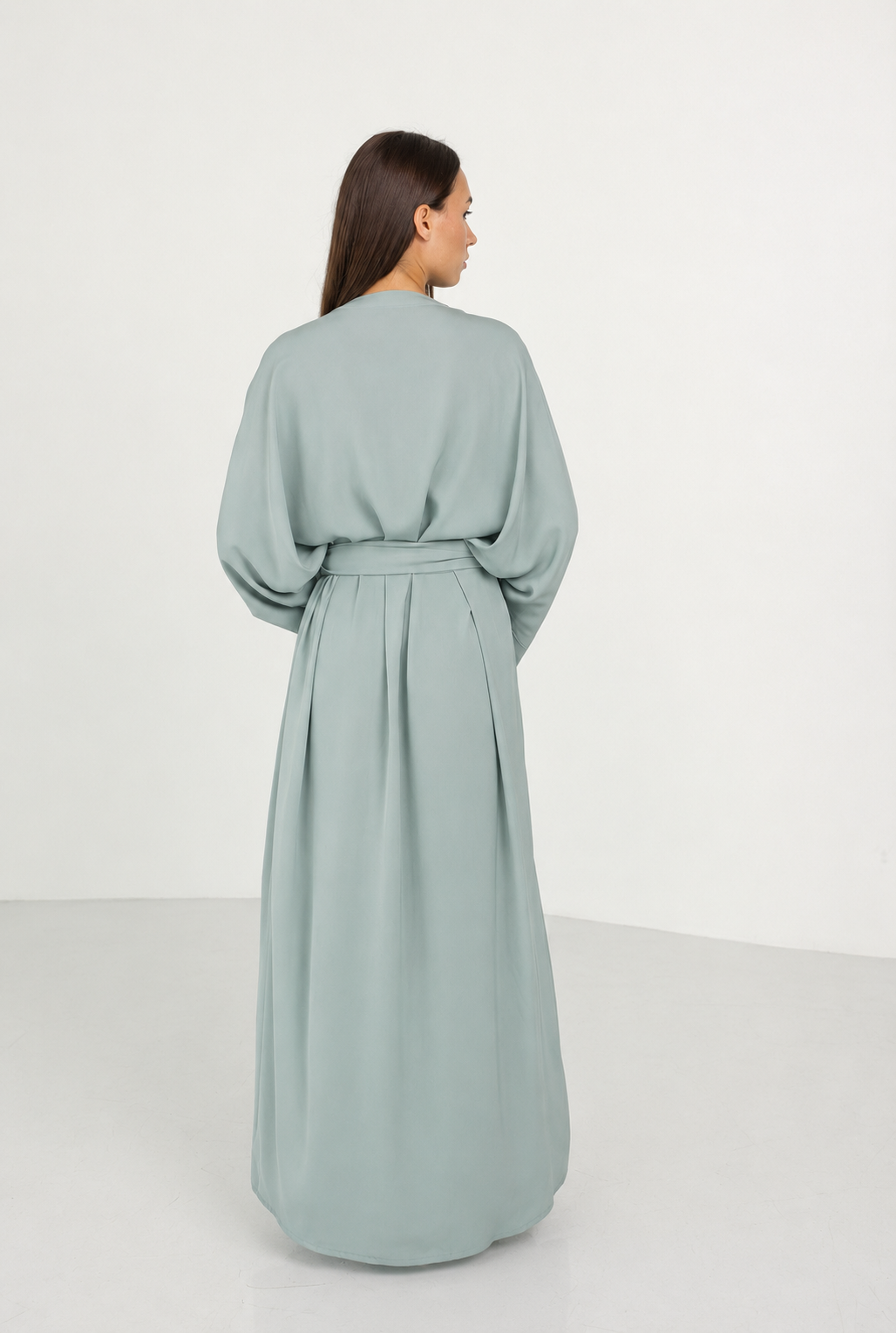Robe abaya Nida vert d eau