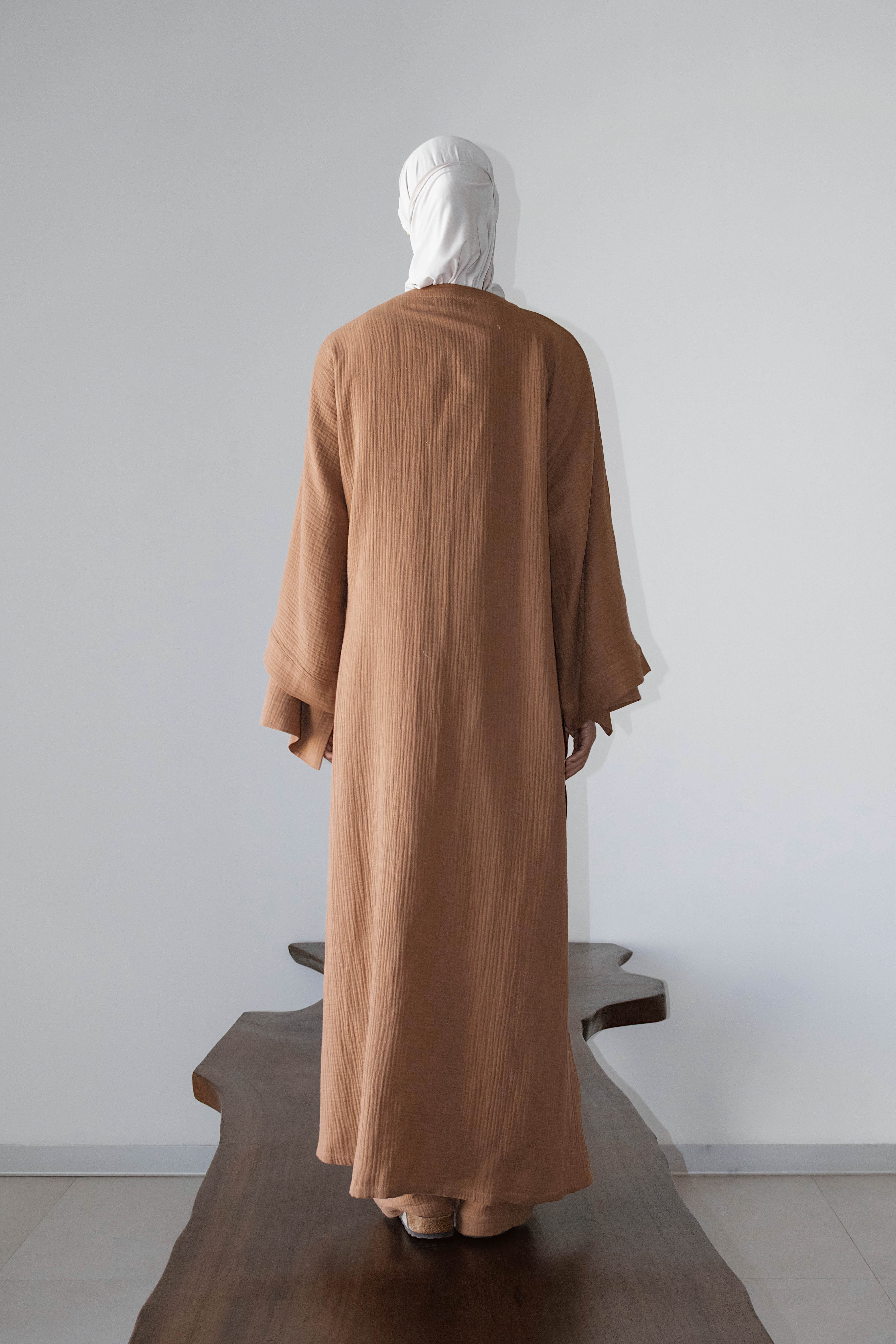 kimono Ossy Gaz de coton terracotta