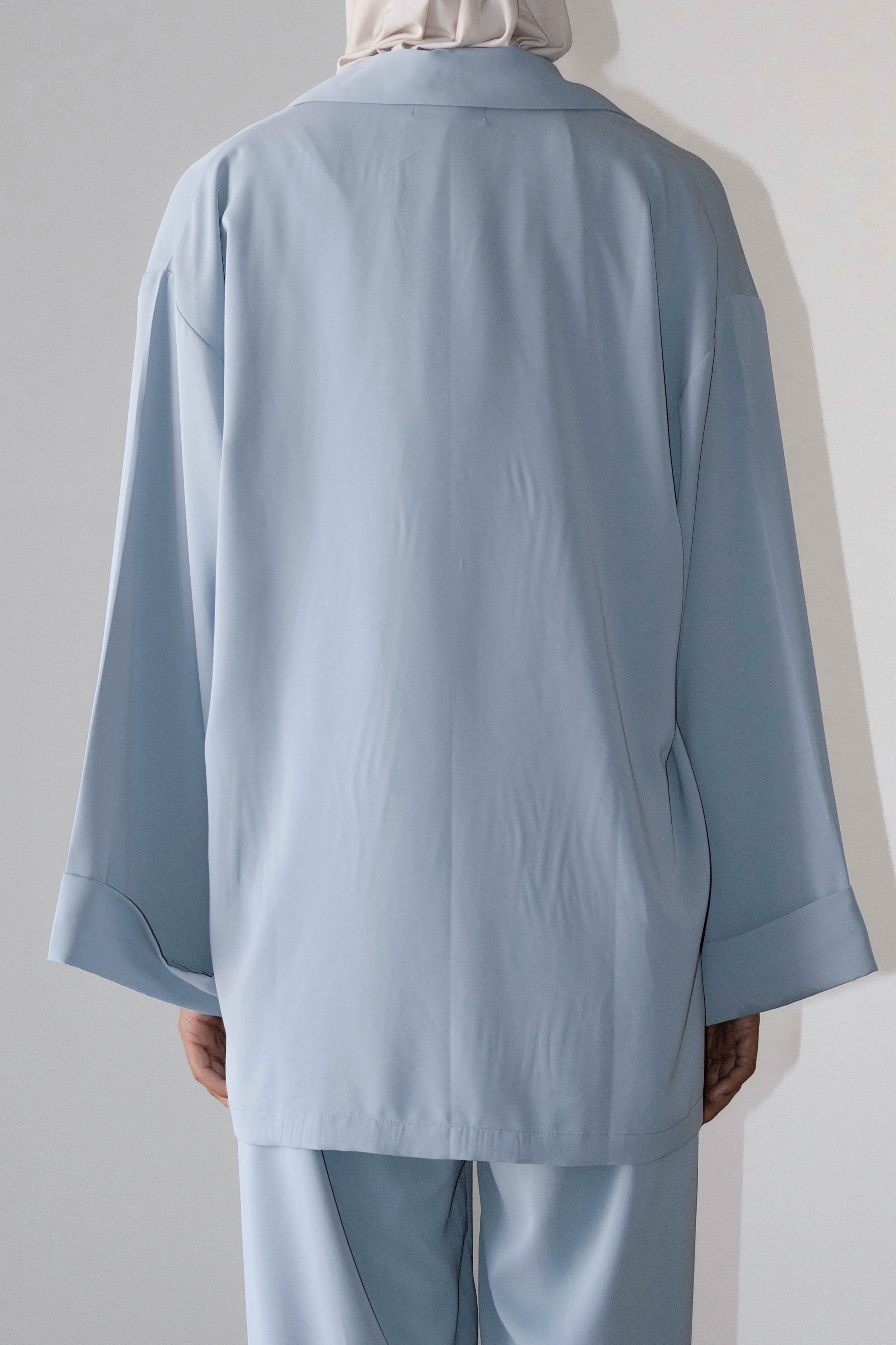 Veste croisée classy bleu ciel
