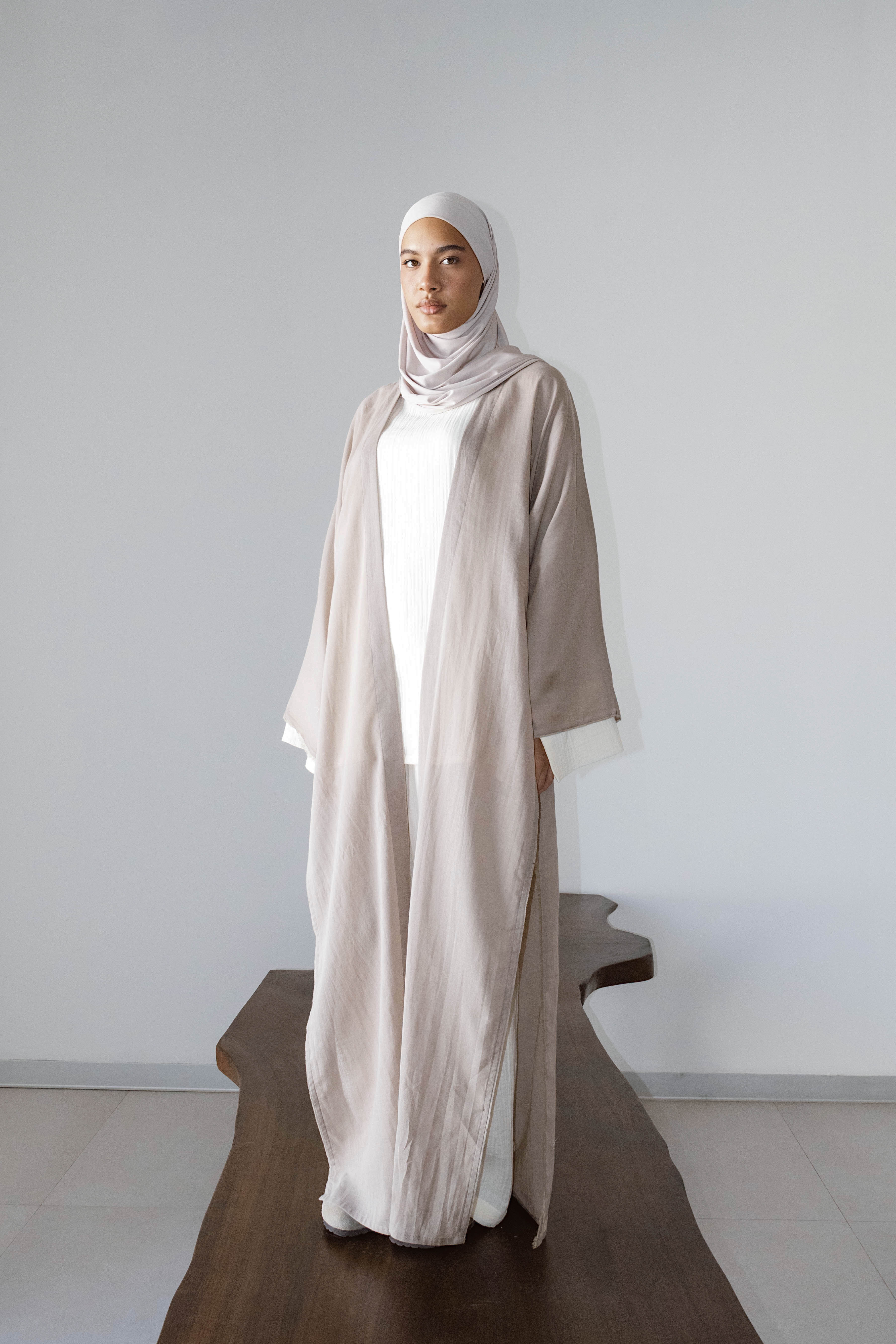 kimono Ossy lin beige foncé