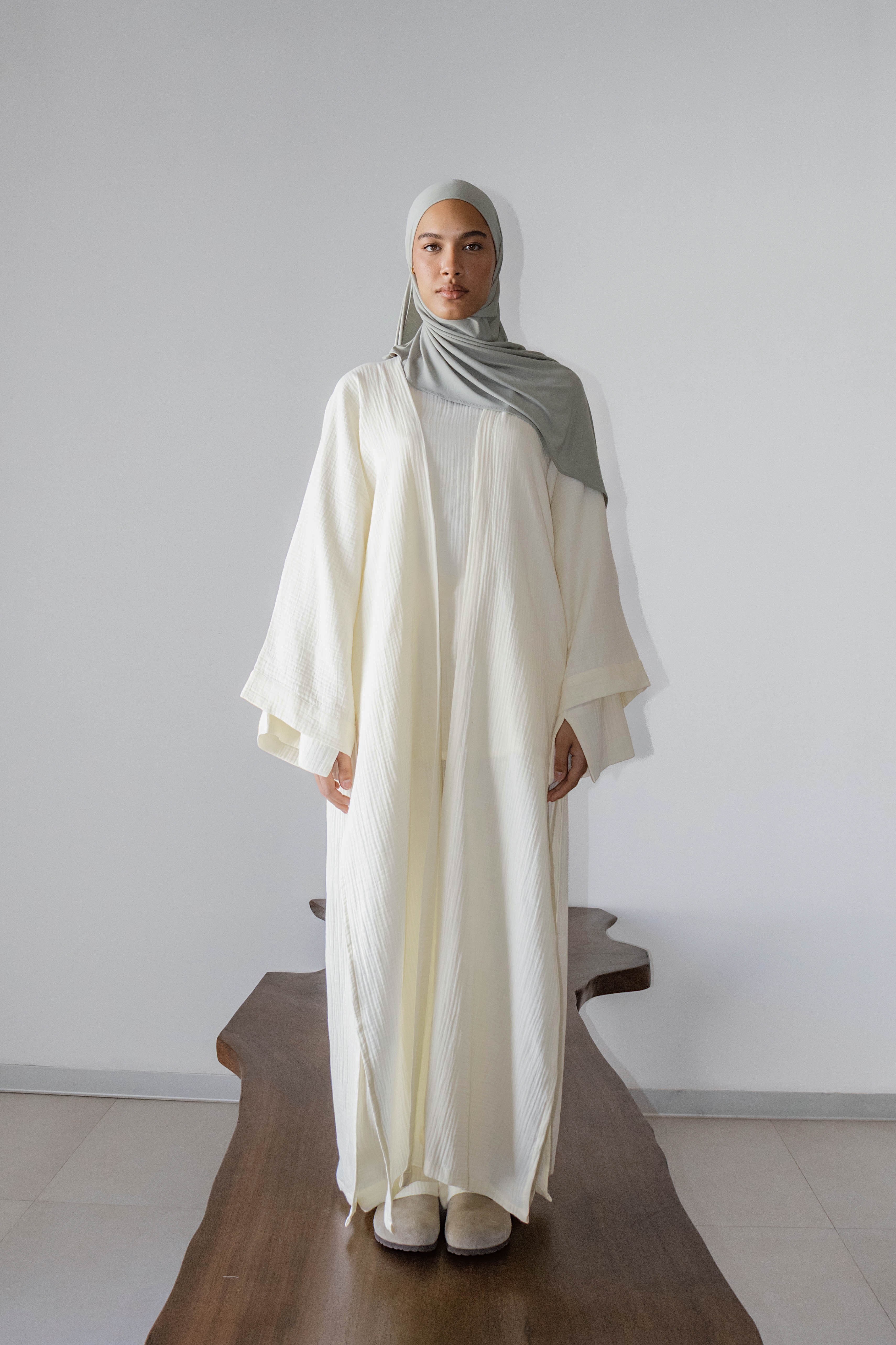 kimono Ossy Gaz de coton vanille
