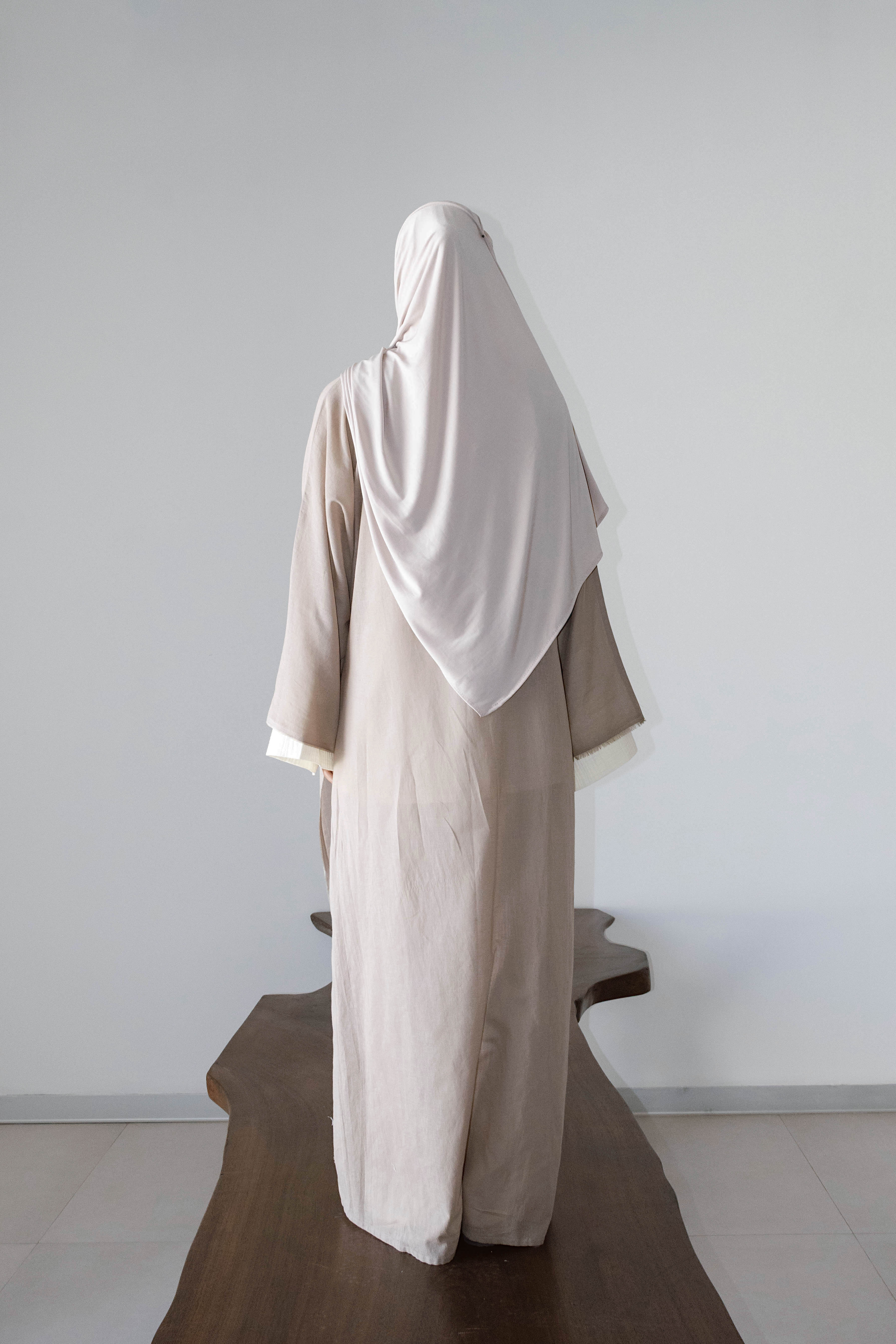 kimono Ossy lin beige foncé