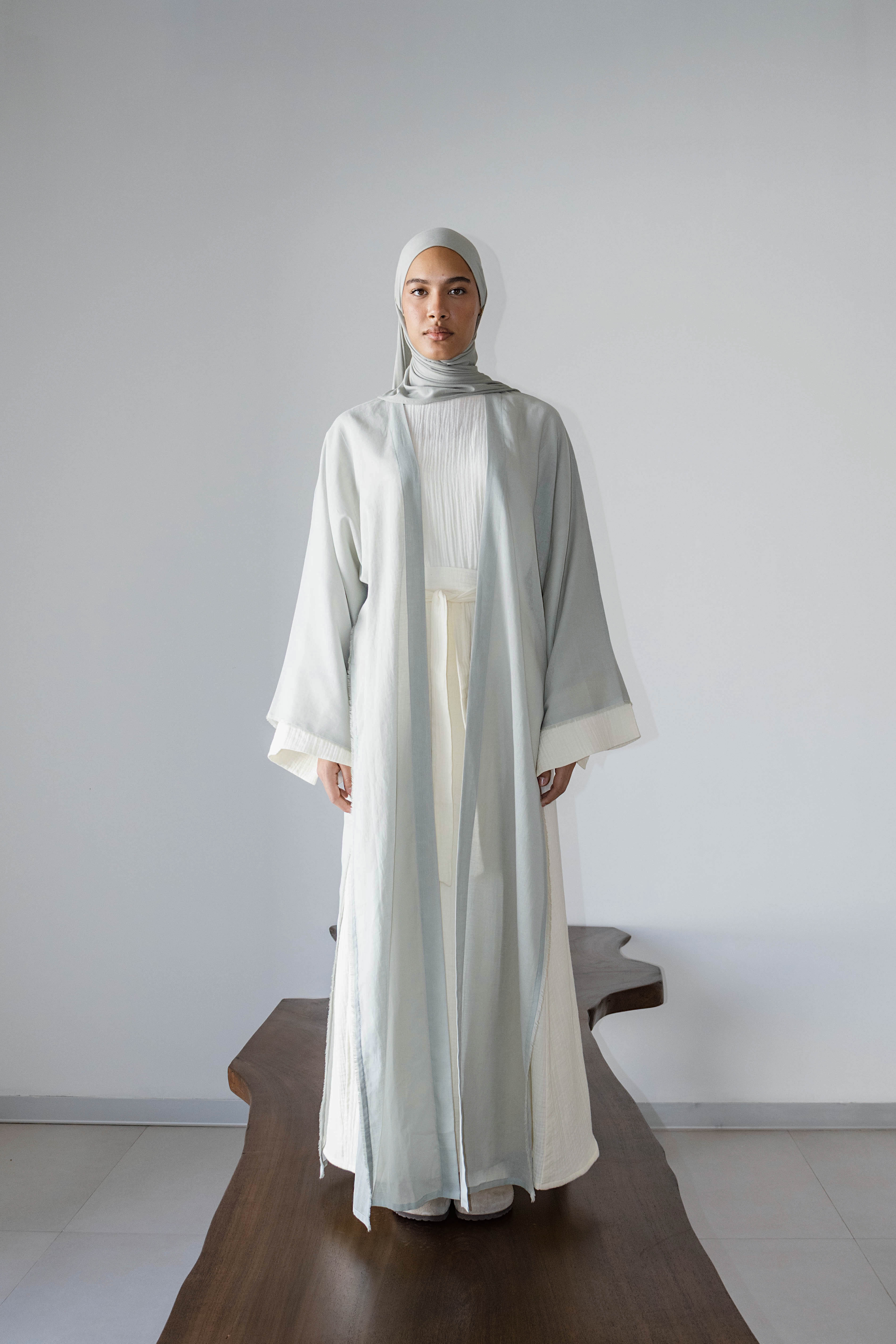 kimono Ossy lin vert pistache