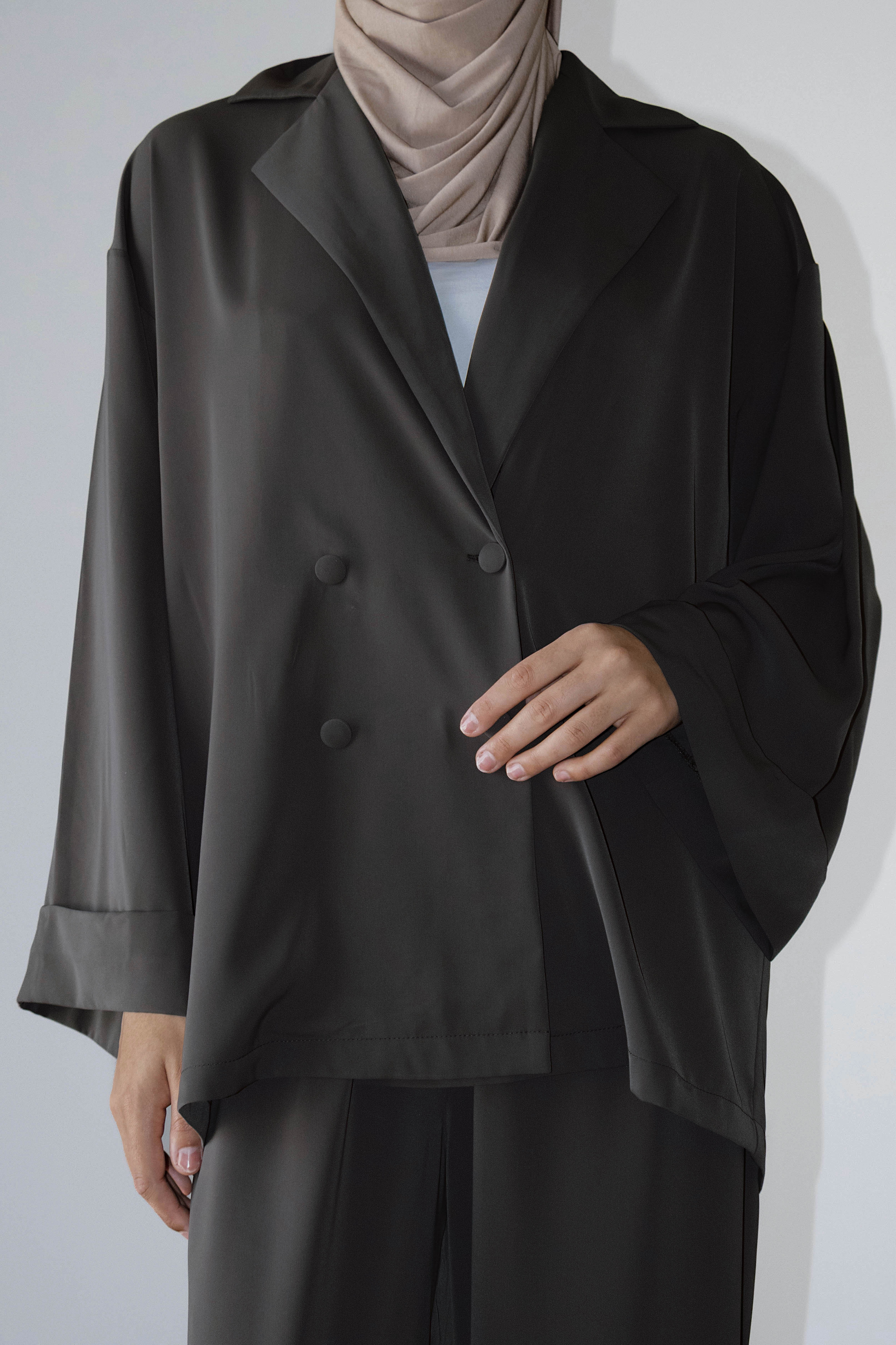Veste croisée classy Kaki foncé