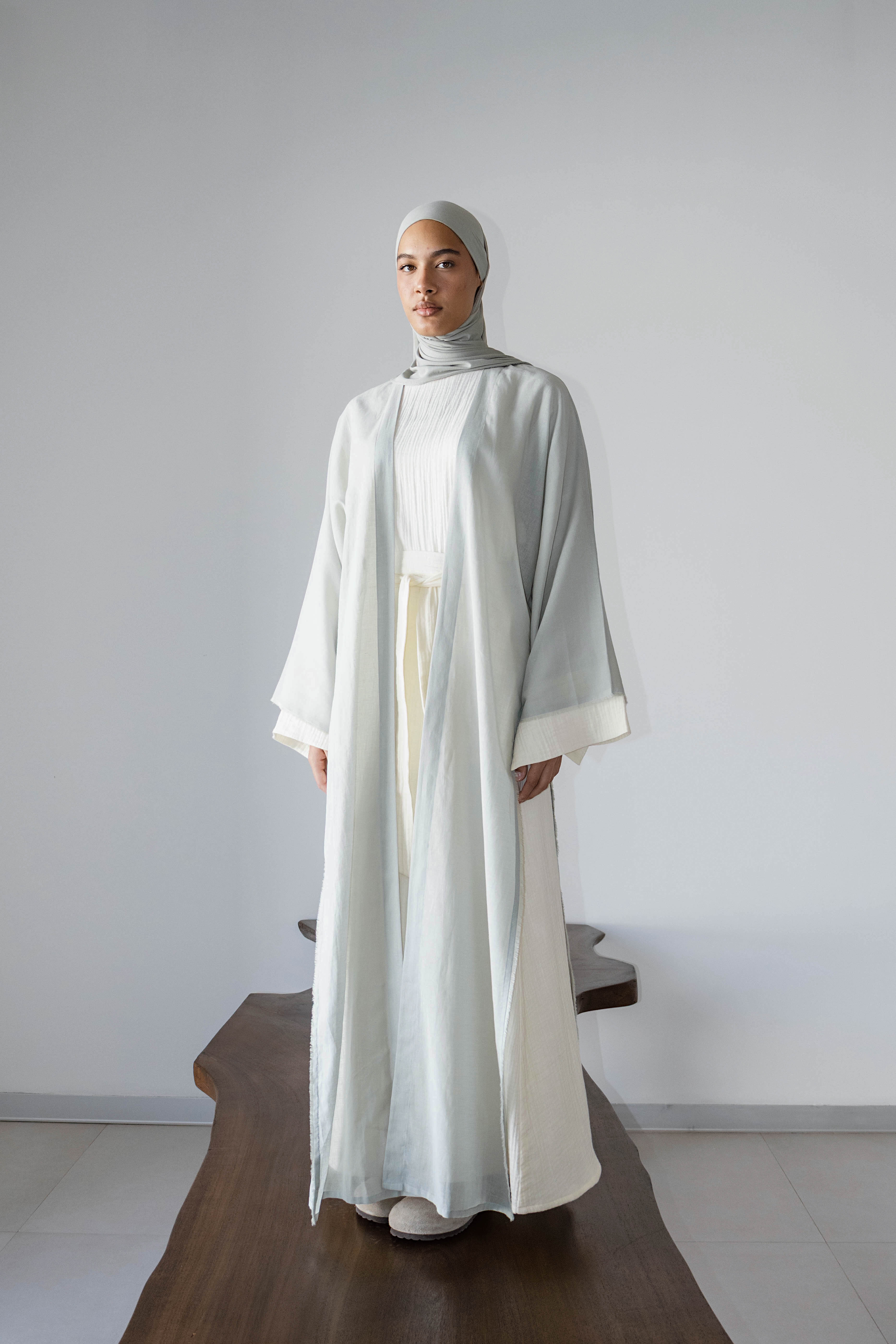 kimono Ossy lin vert pistache