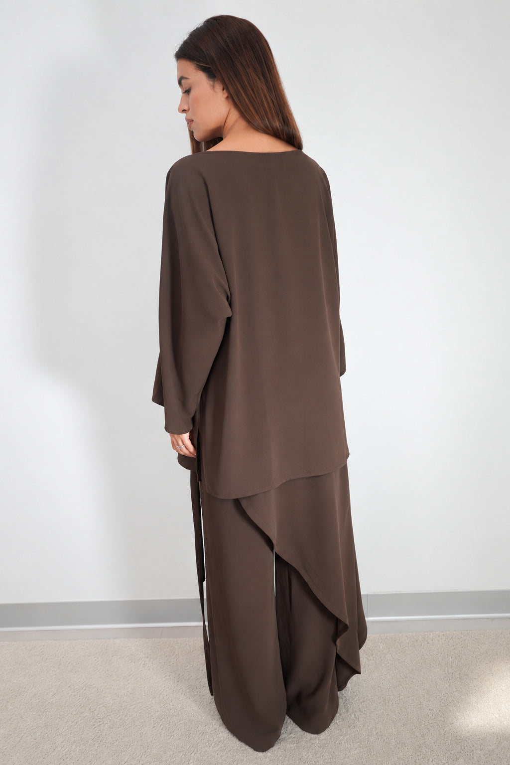 Pantalon jupe Siena marron Taupe