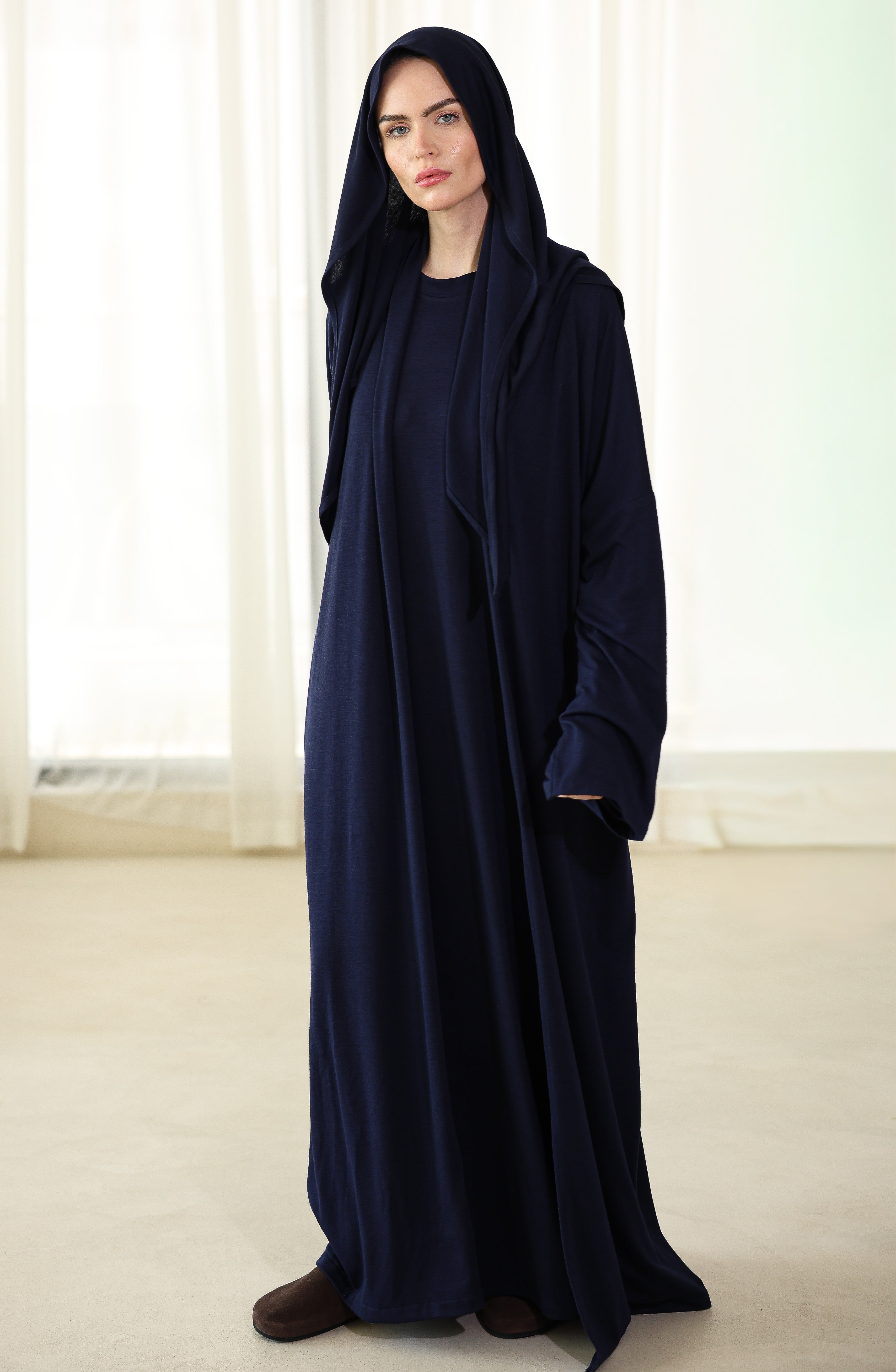 Robe mitaine bleu nuit