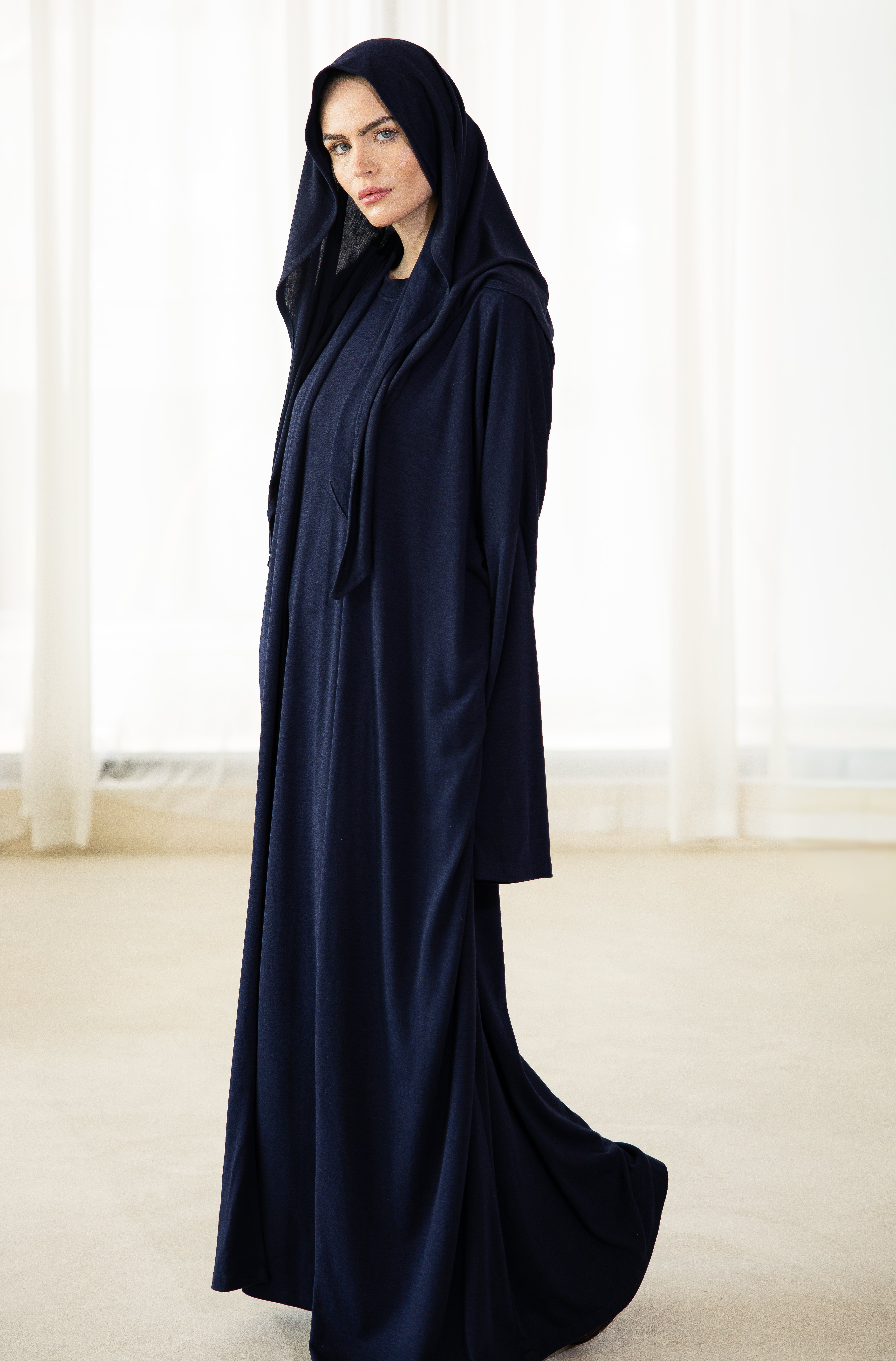 Abaya cardigan cozy bleu nuit