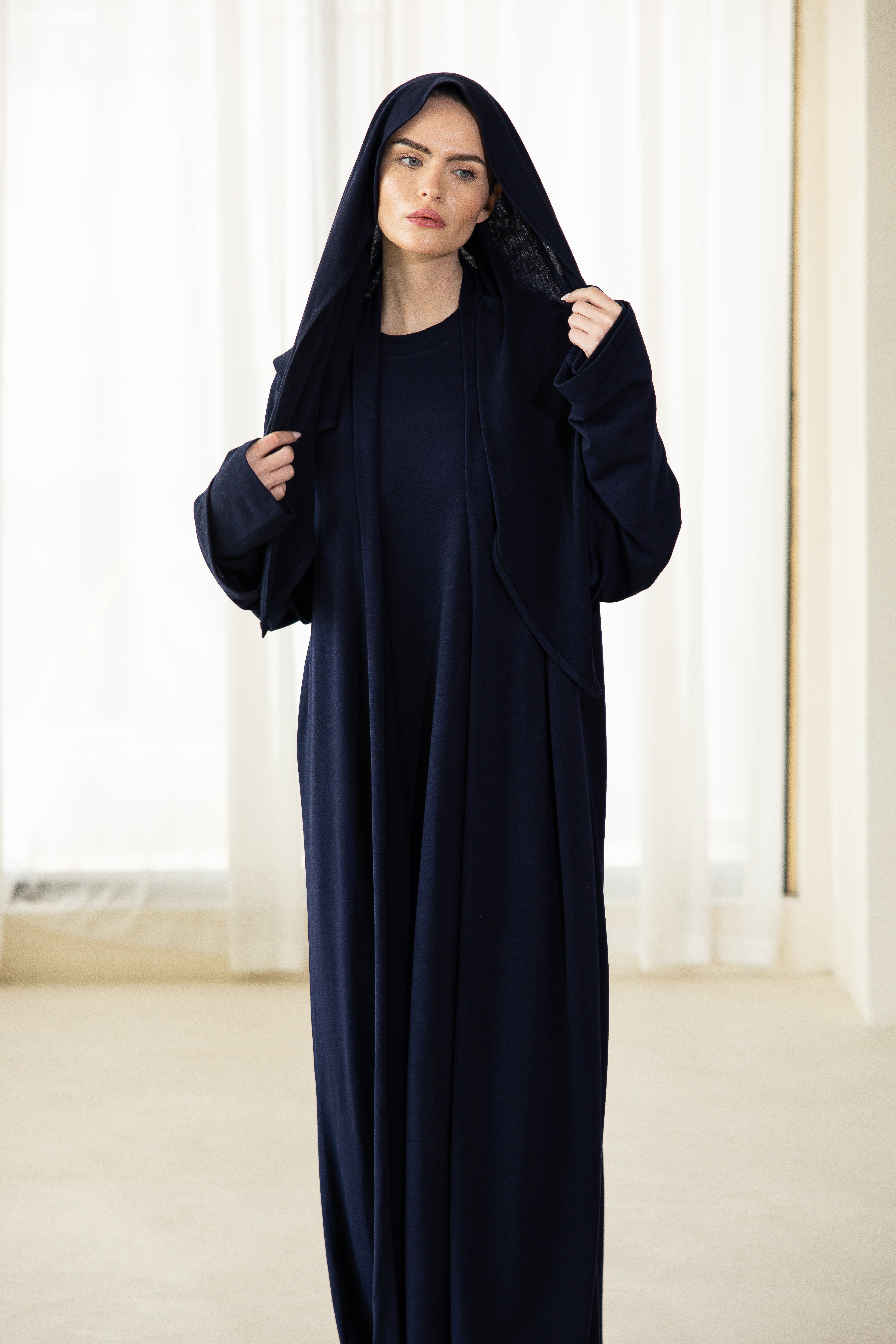 Abaya cardigan cozy bleu nuit