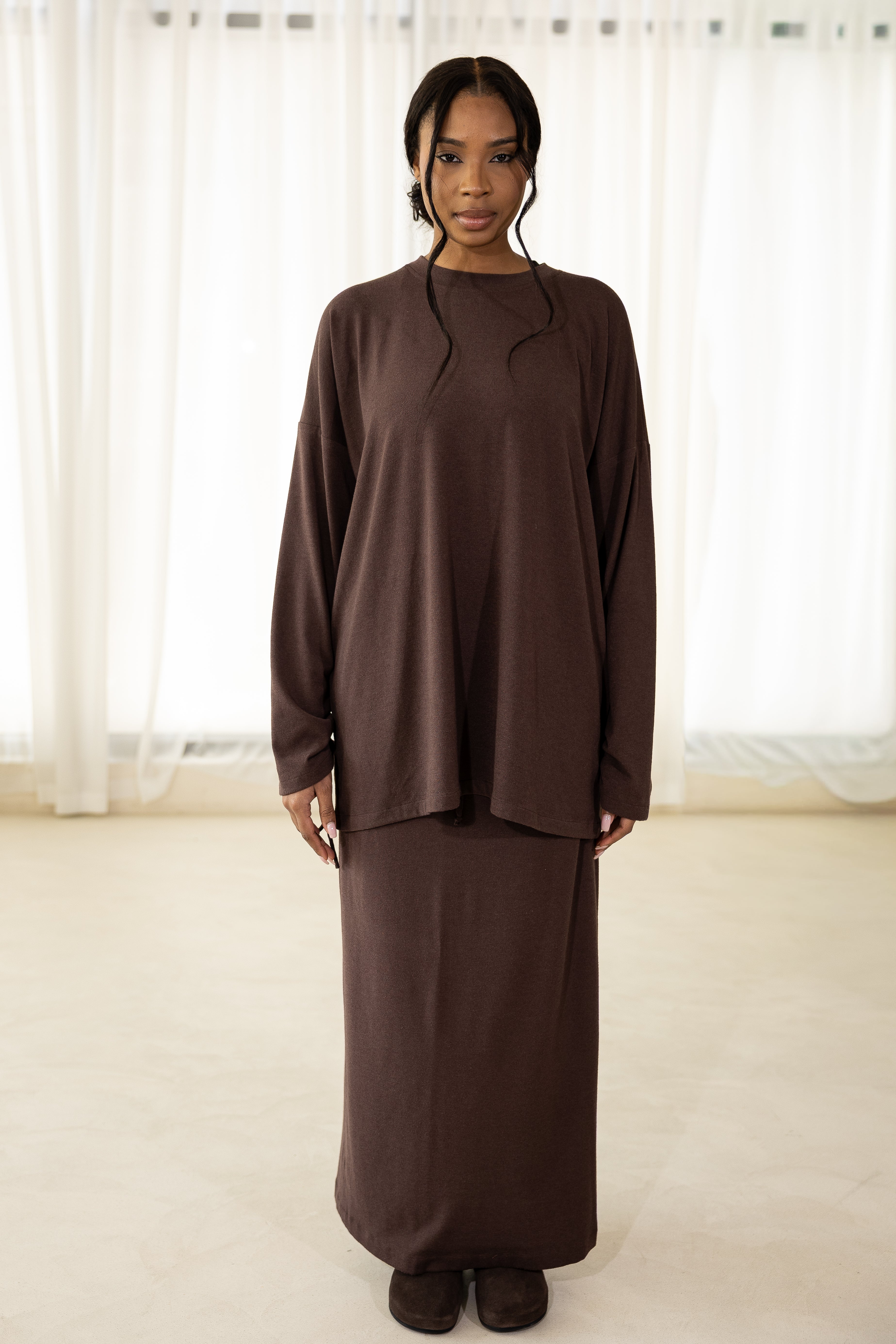 Jupe cocoon Marron