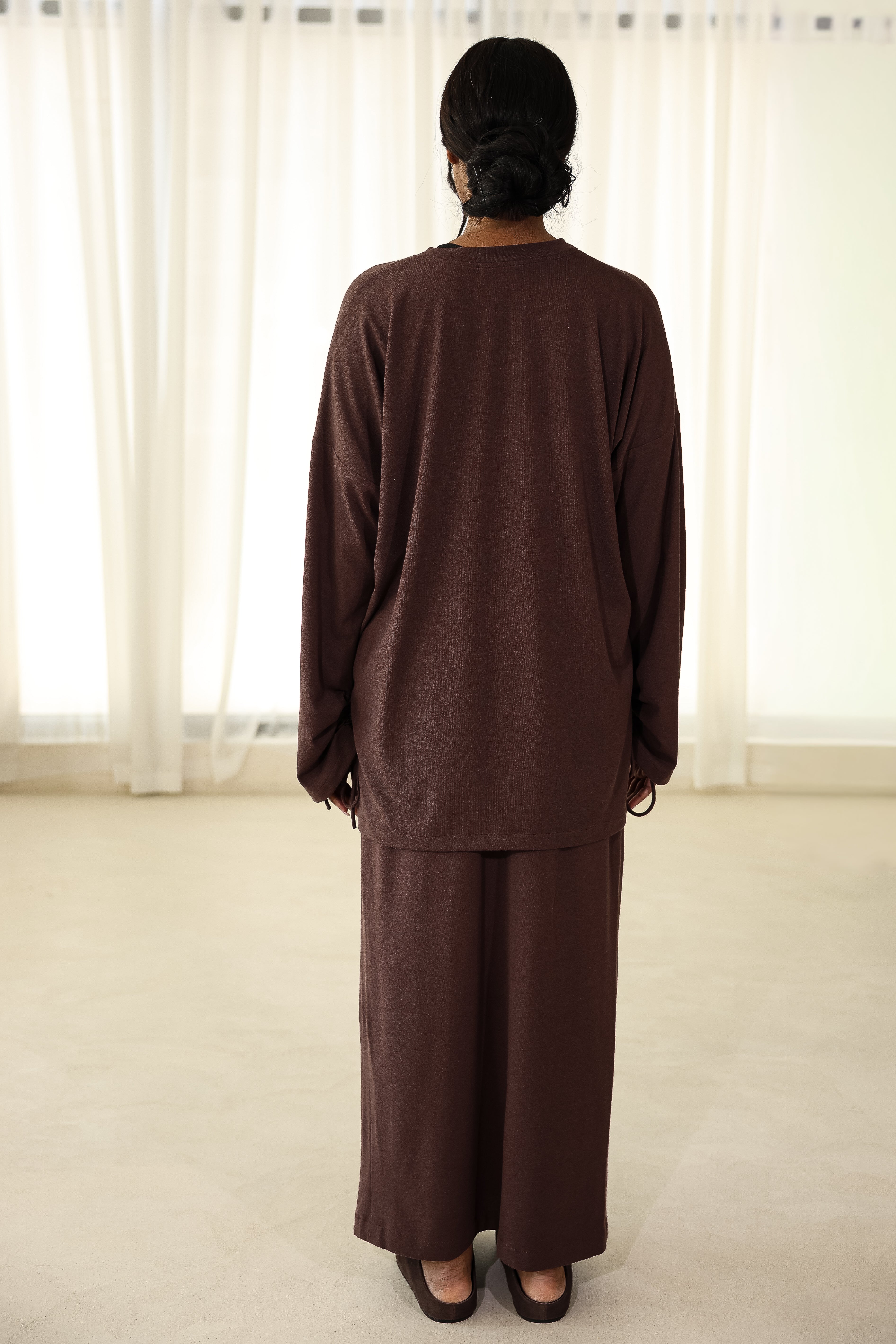 Pull cocoon Marron