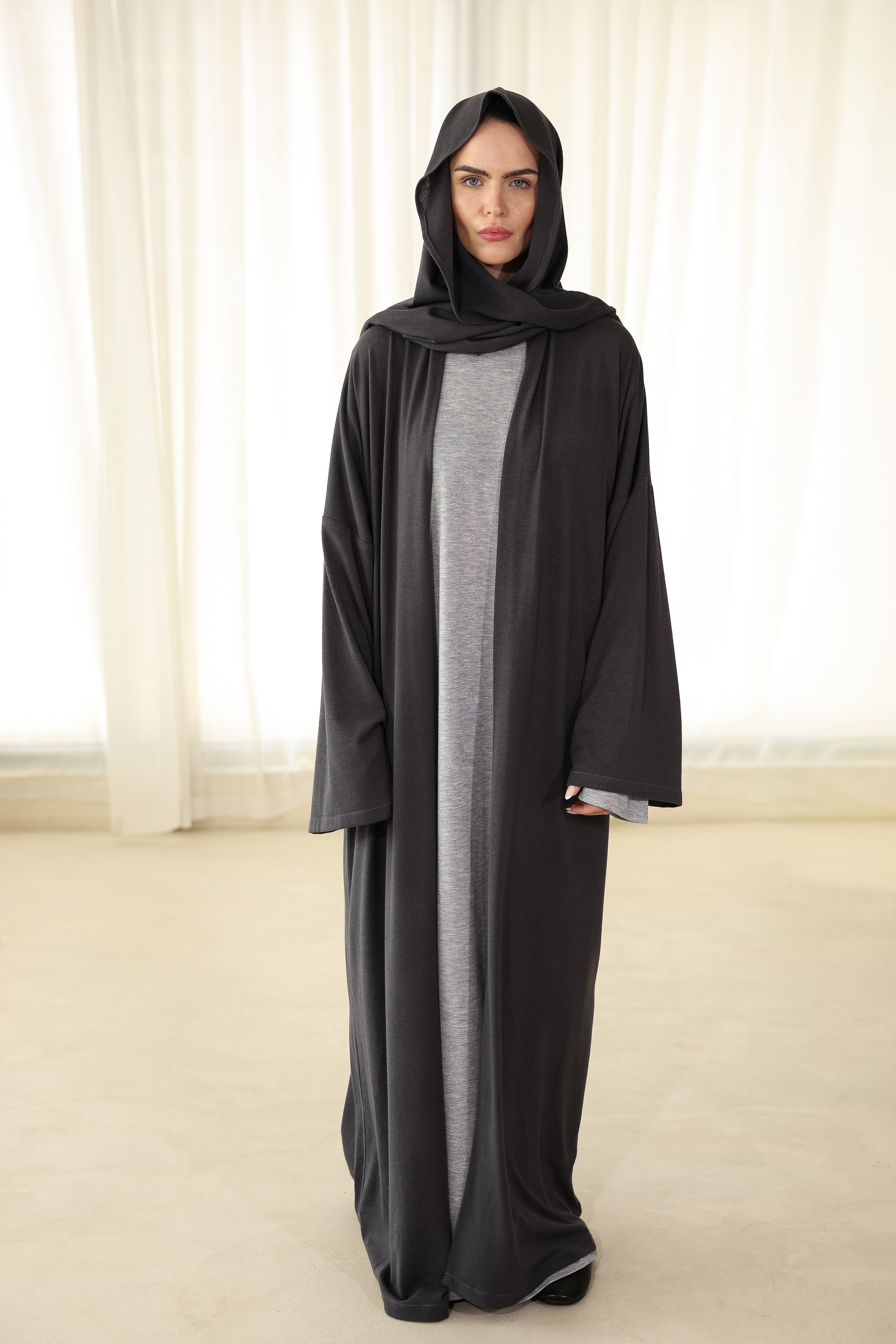 Abaya cardigan cozy gris Anthracite