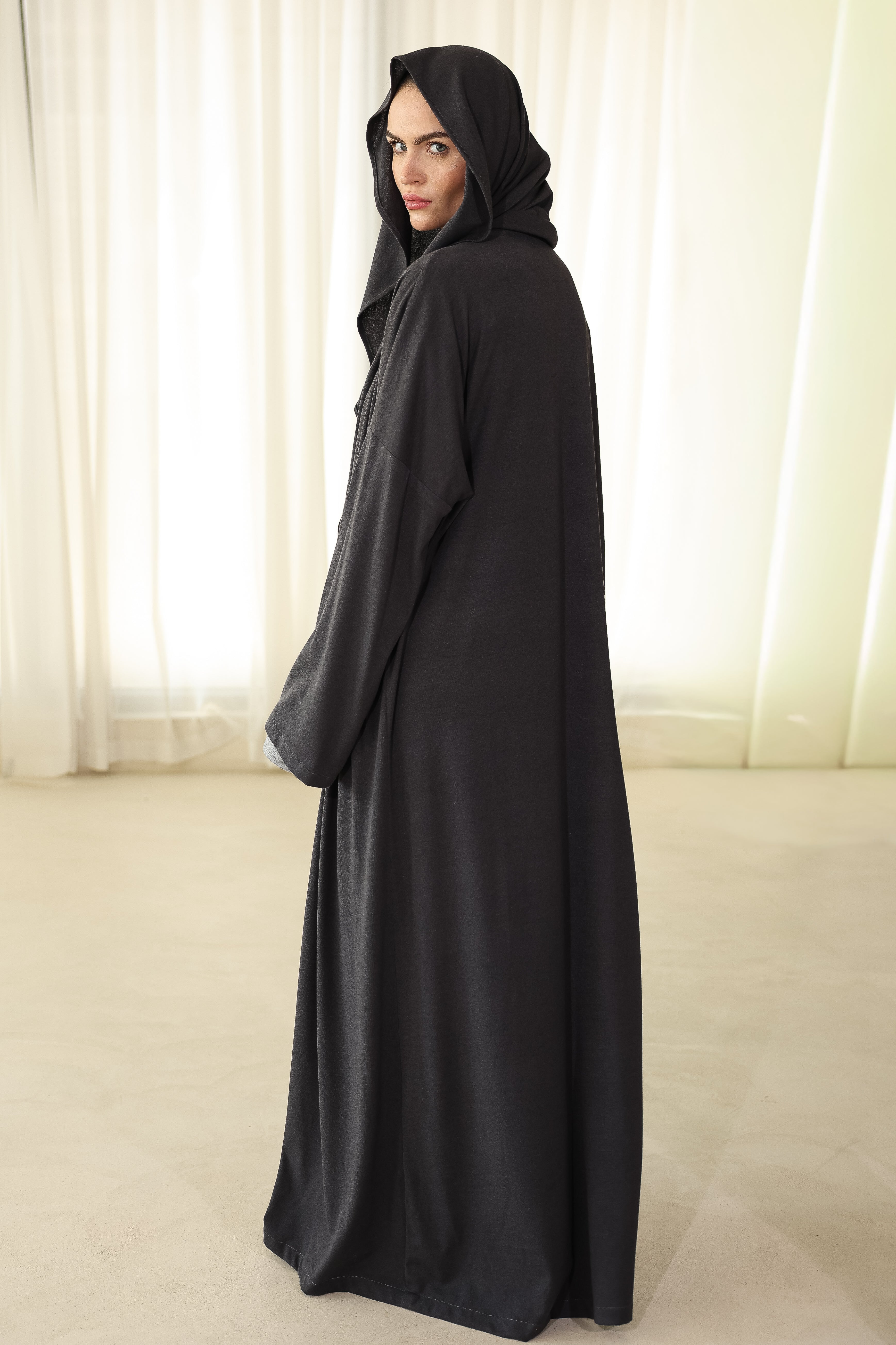 Abaya cardigan cozy gris Anthracite