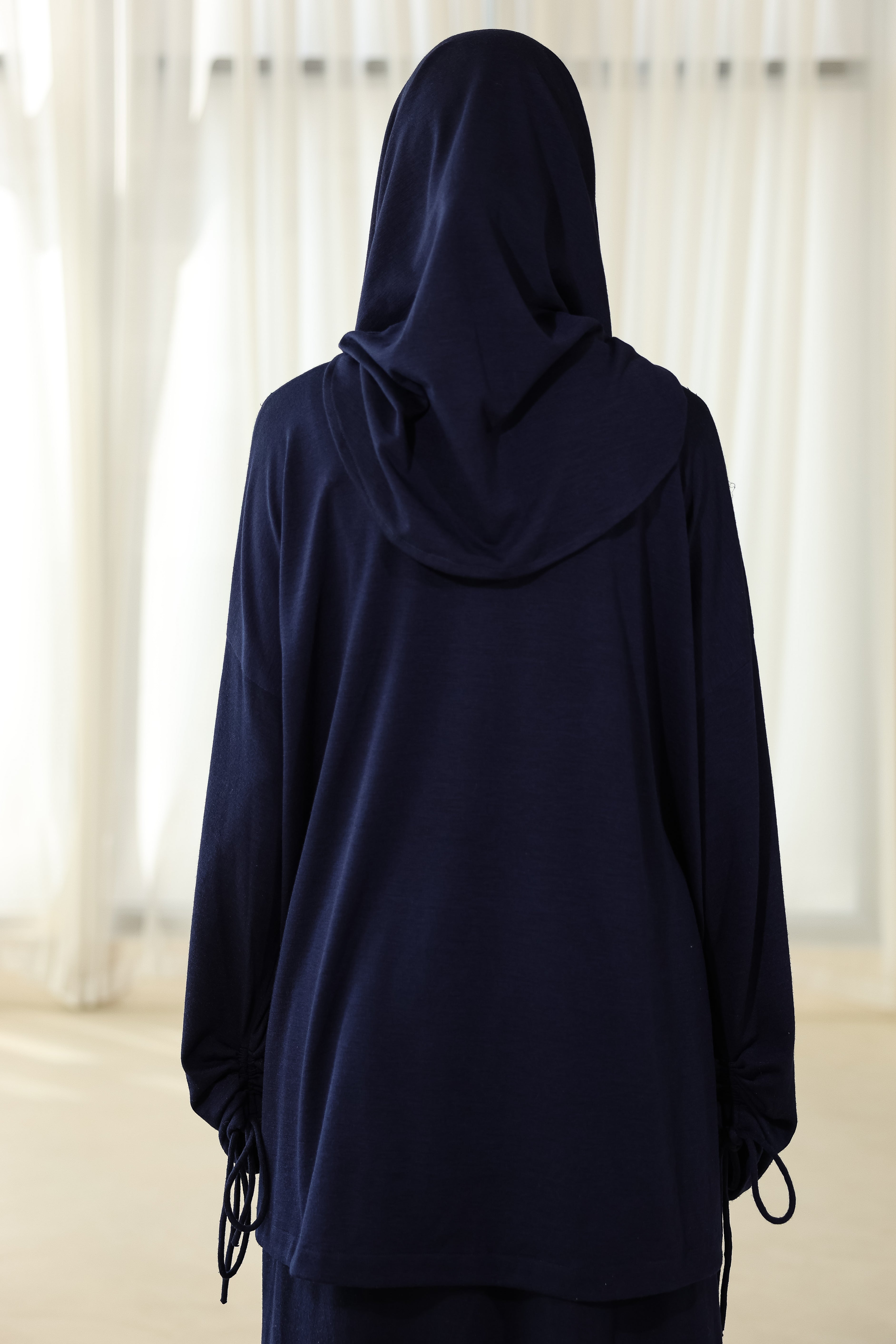 Pull cocoon bleu nuit