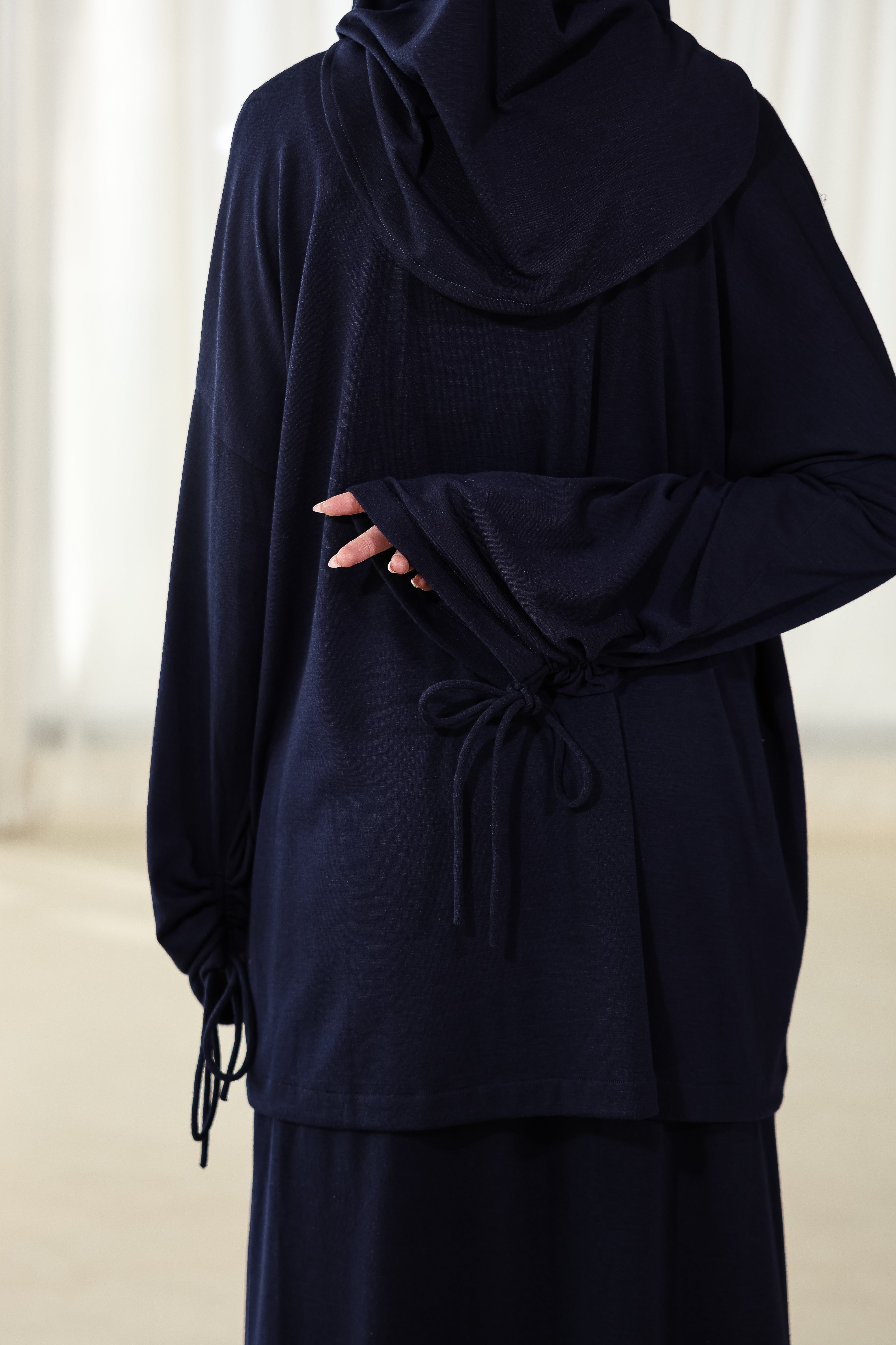 Pull cocoon bleu nuit