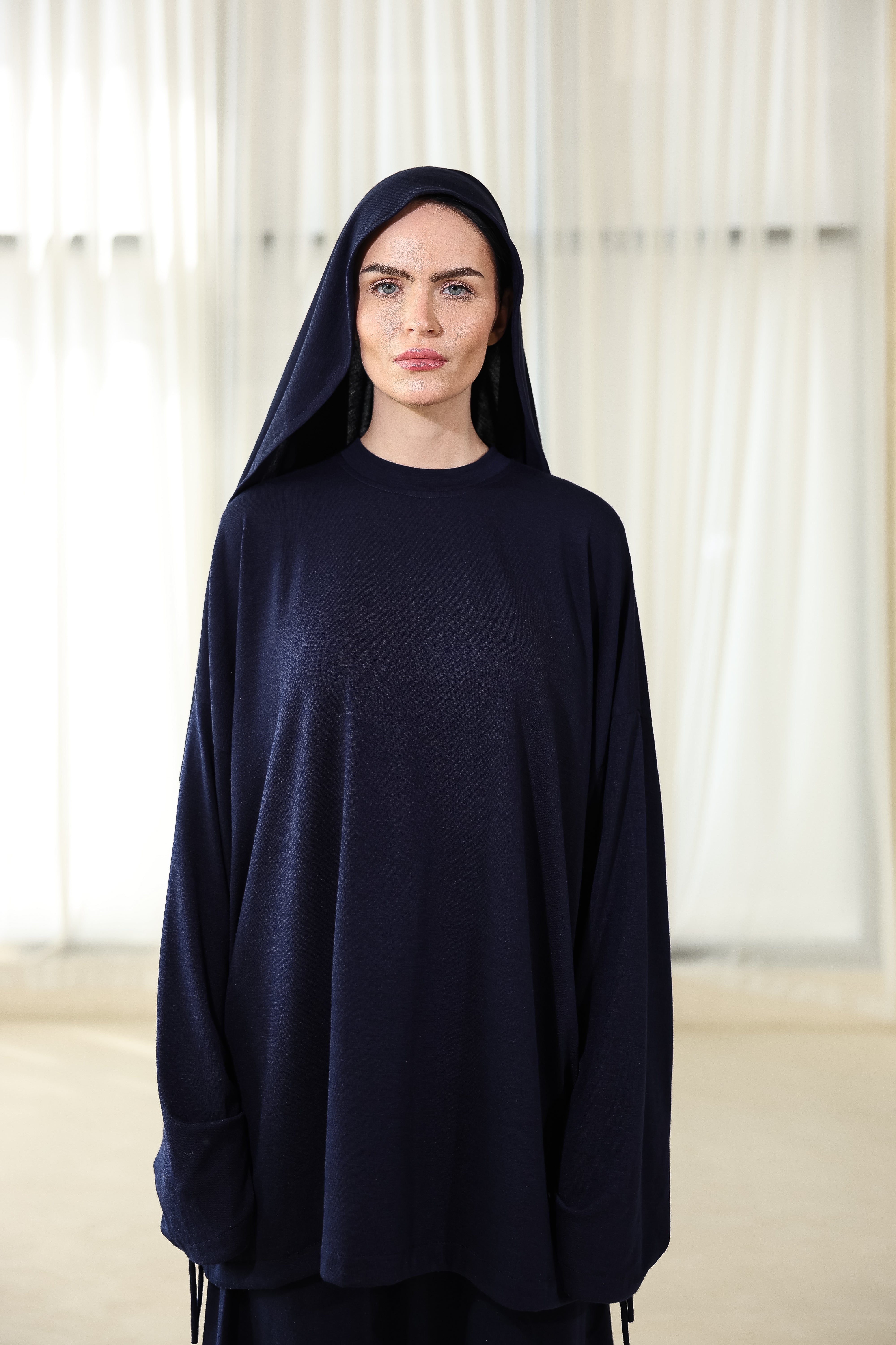 Pull cocoon bleu nuit