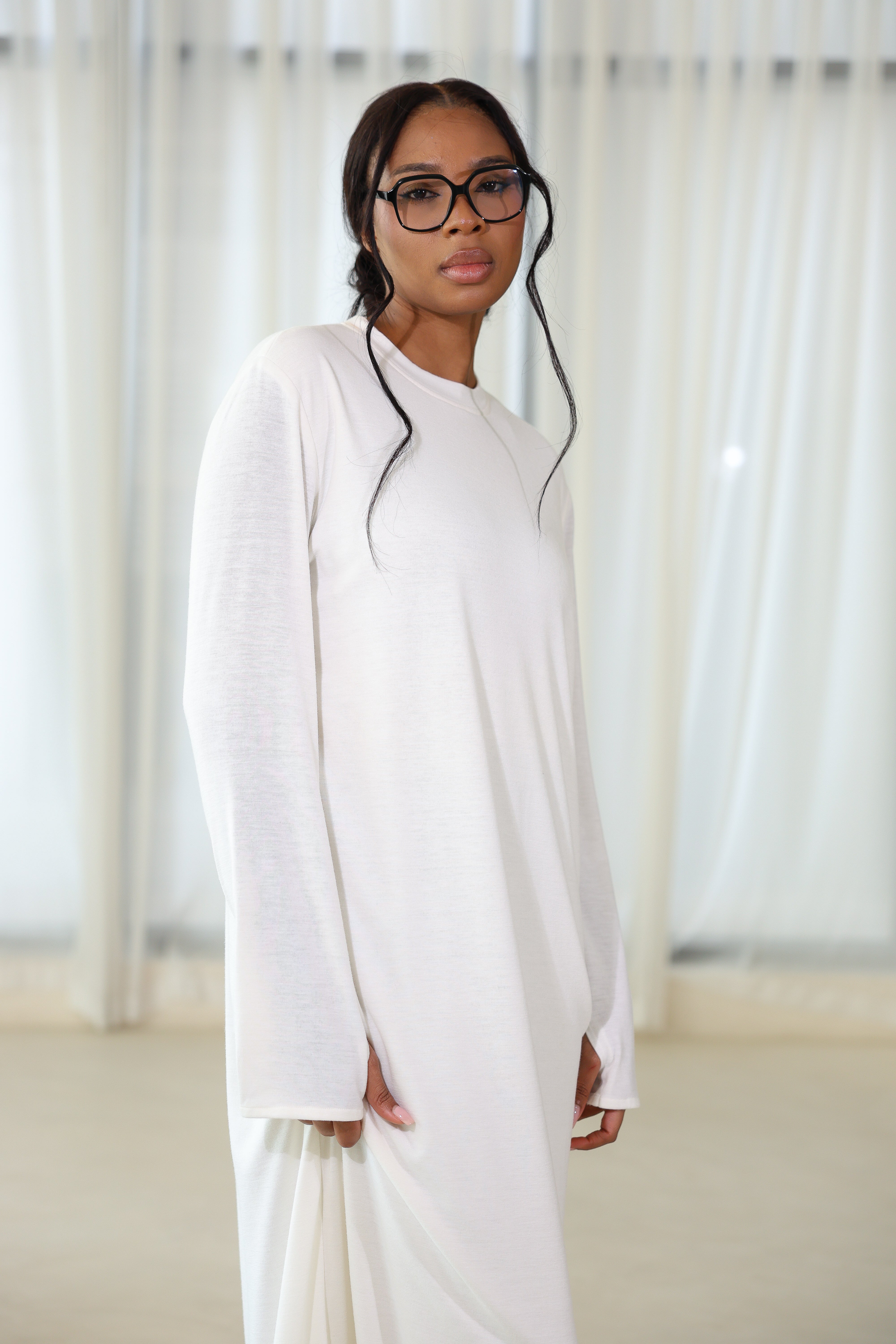 Robe mitaine ivoire