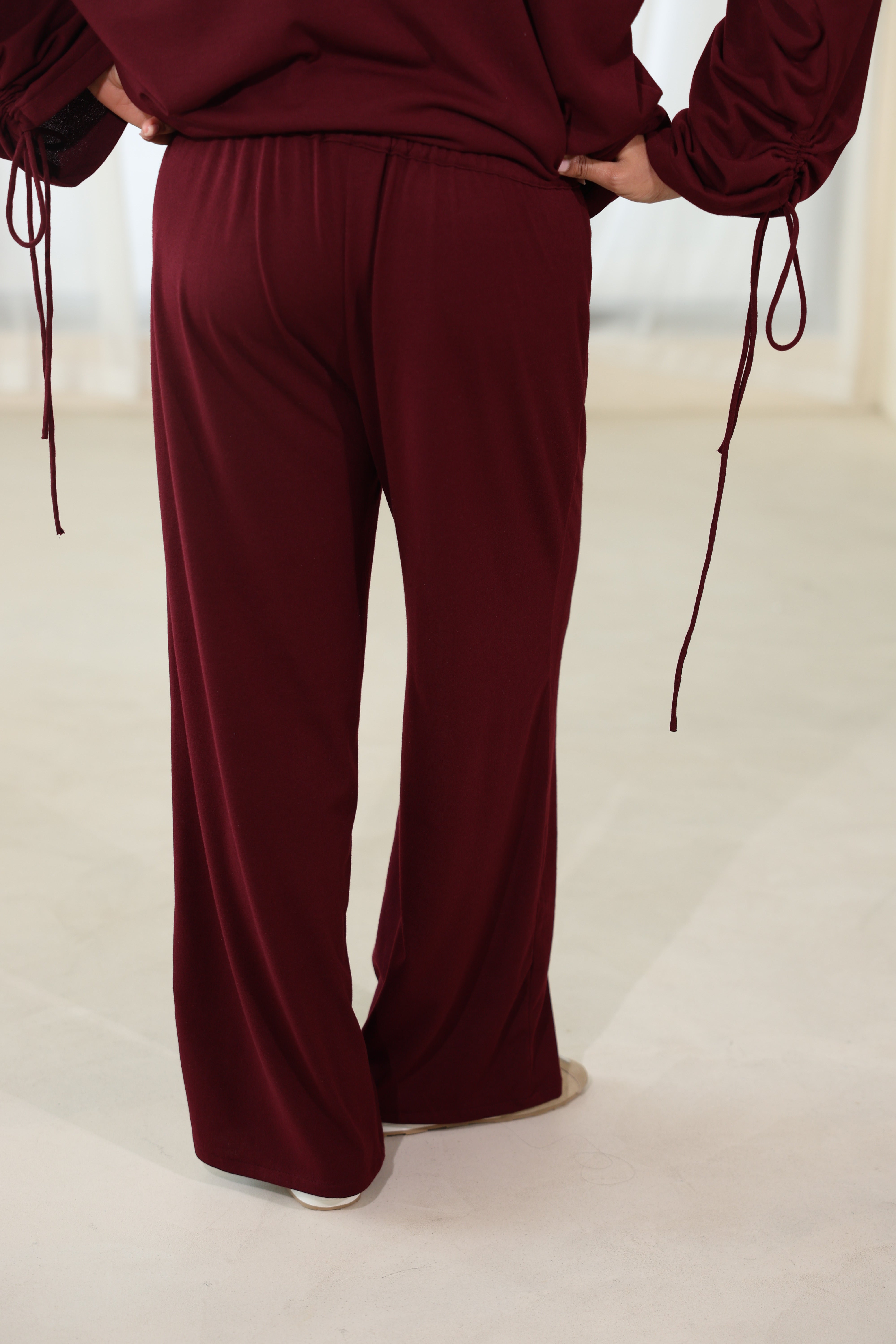 Pantalon cocoon burgundy