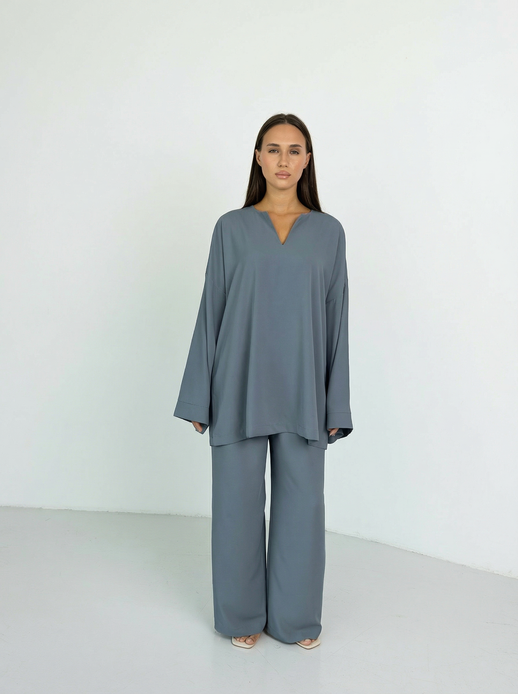Top Meli bleu Gris
