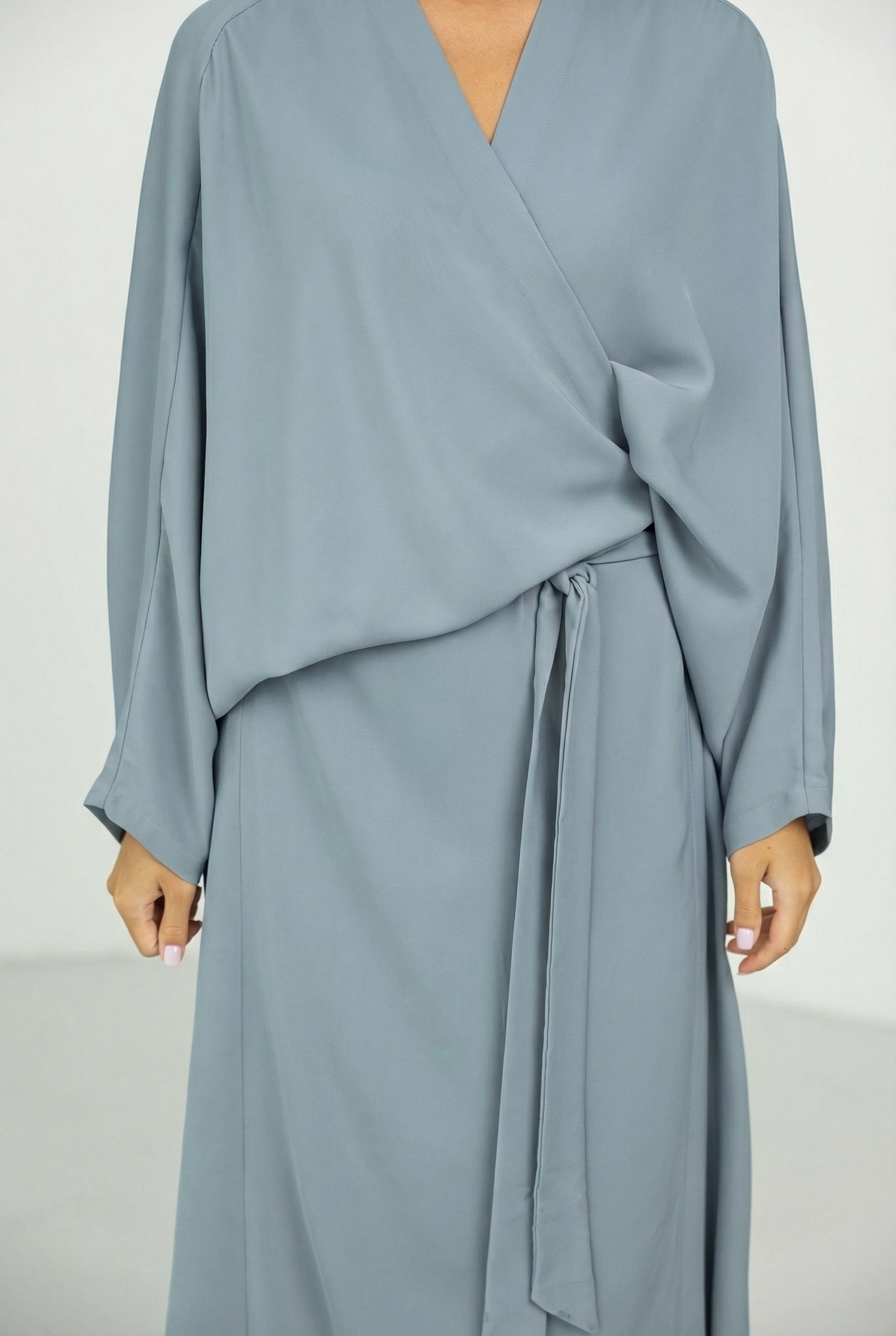 Robe abaya Nida Bleu Gange