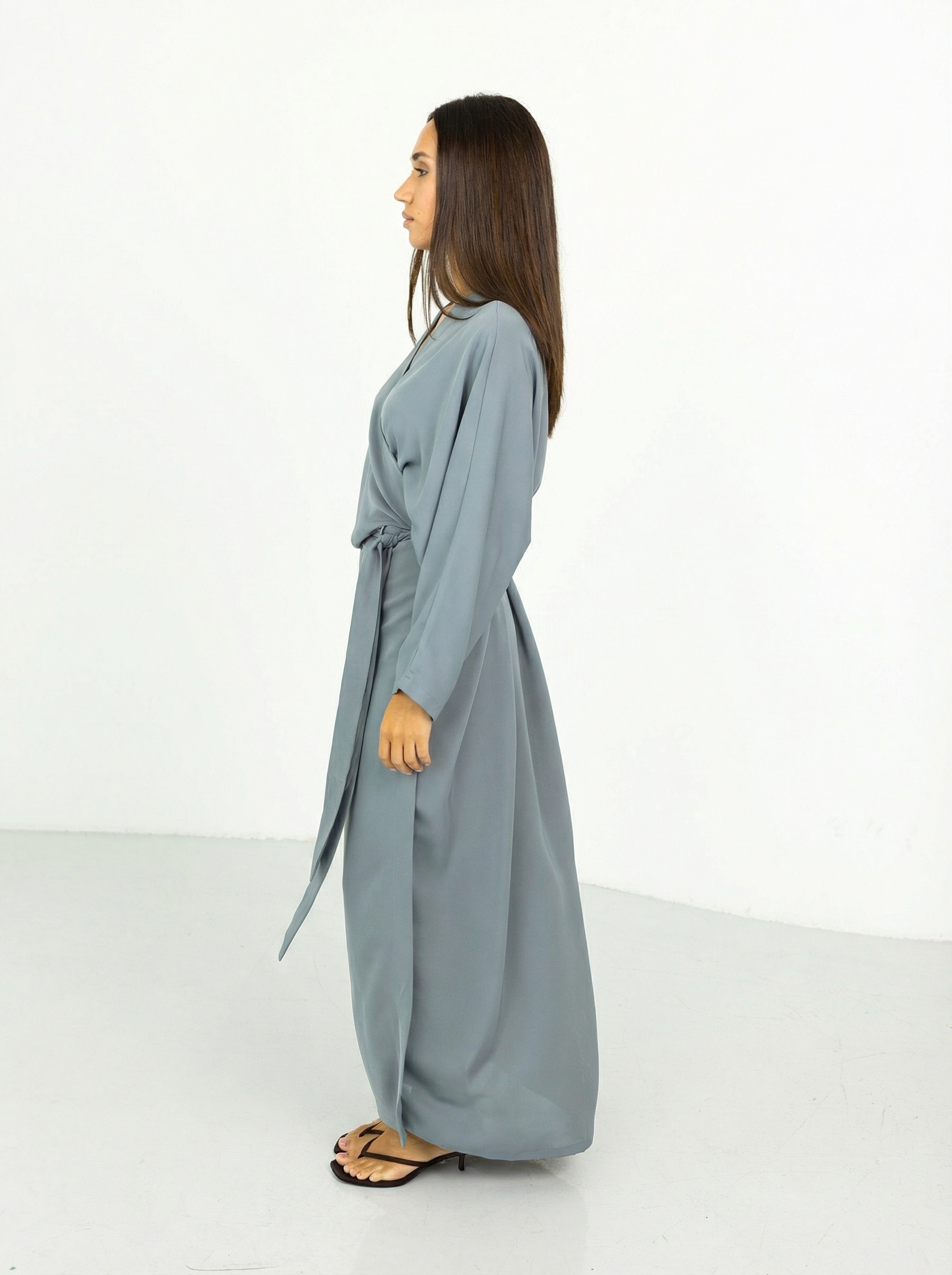 Robe abaya Nida Bleu Gange