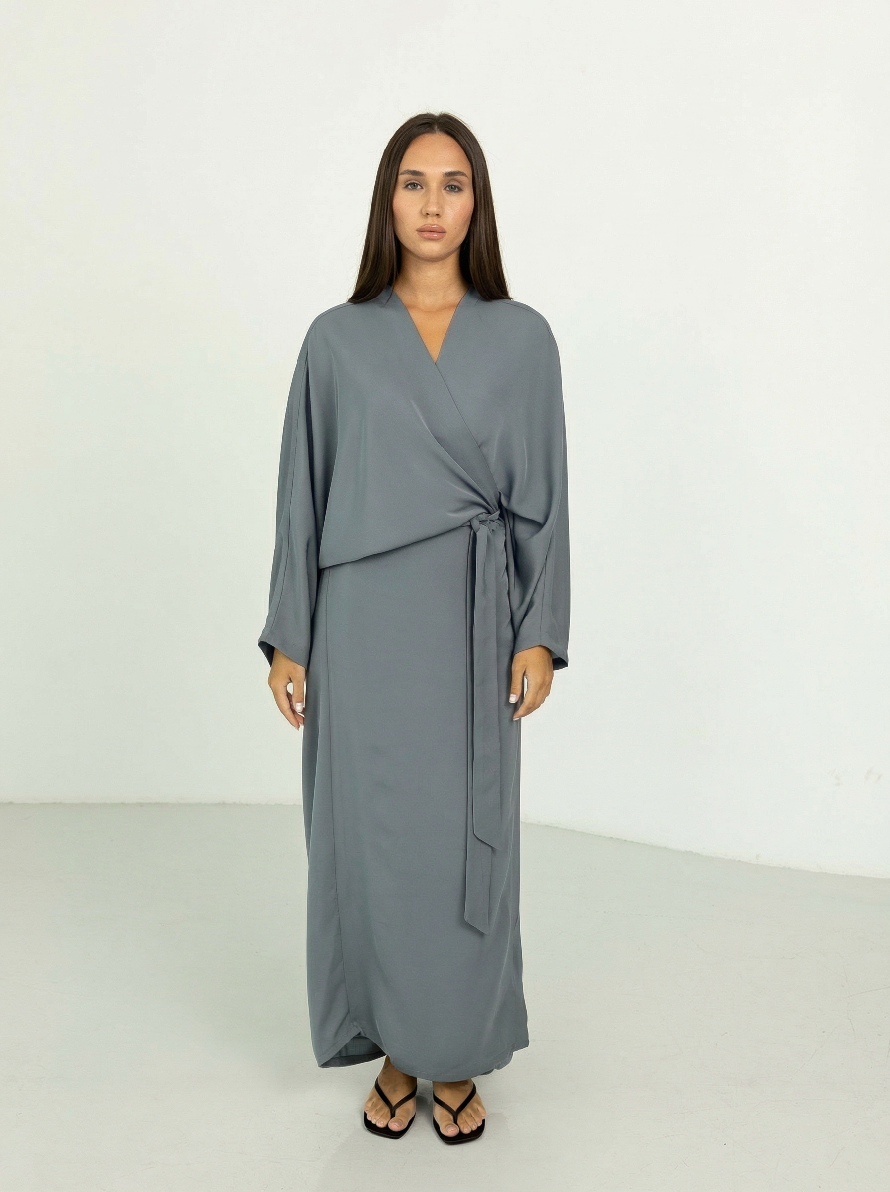 Robe abaya Nida Bleu Gange