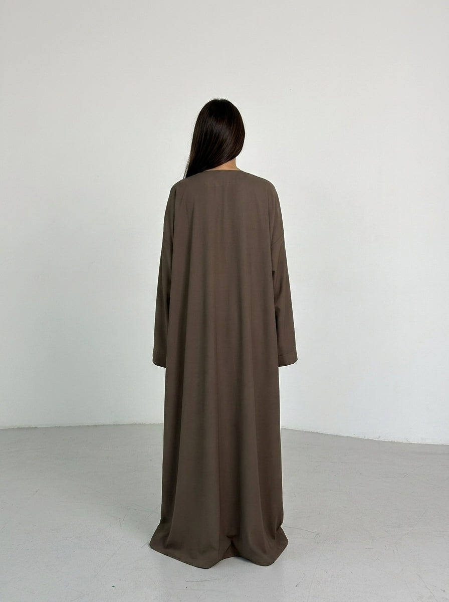 Robe Meli marron taupe