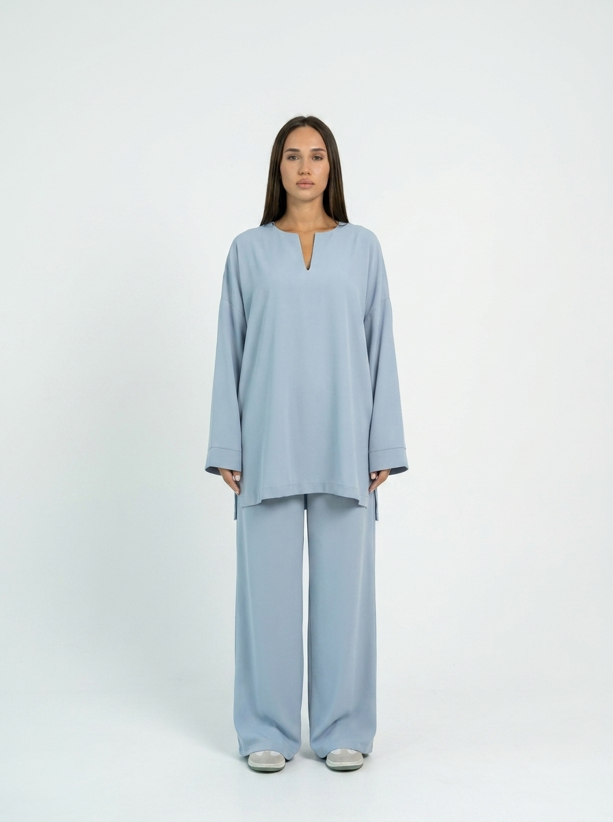Pantalon meli bleu ciel
